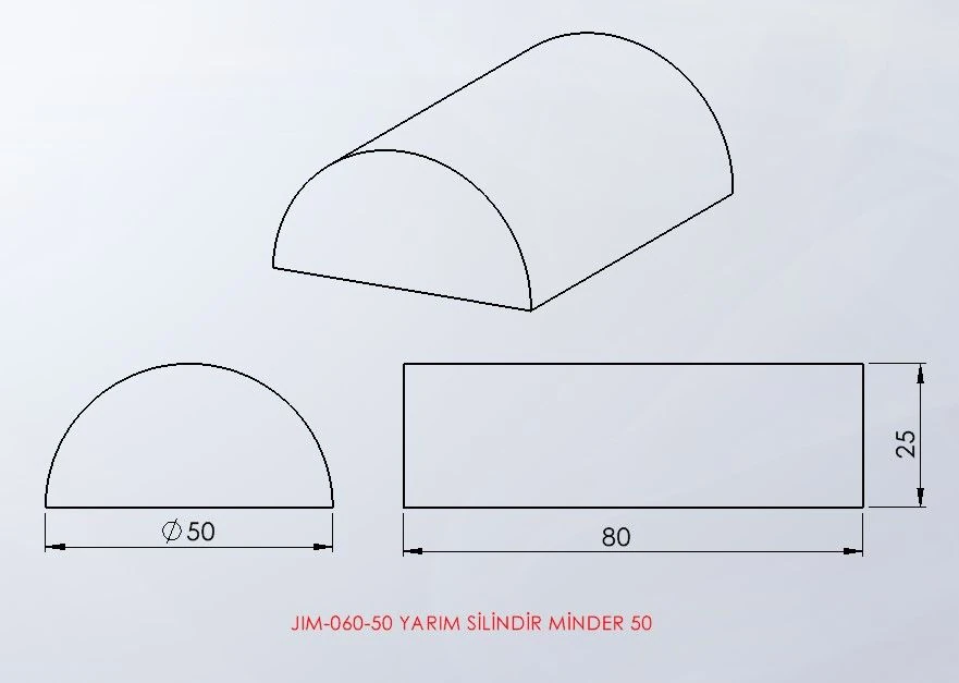 Yarım Silindir Minder 50