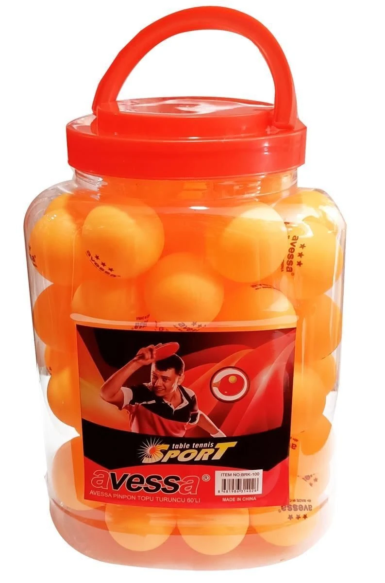 Avessa 3 Star Turuncu Masa Teniz Pinpon Topu Kavanozda 60'Lı