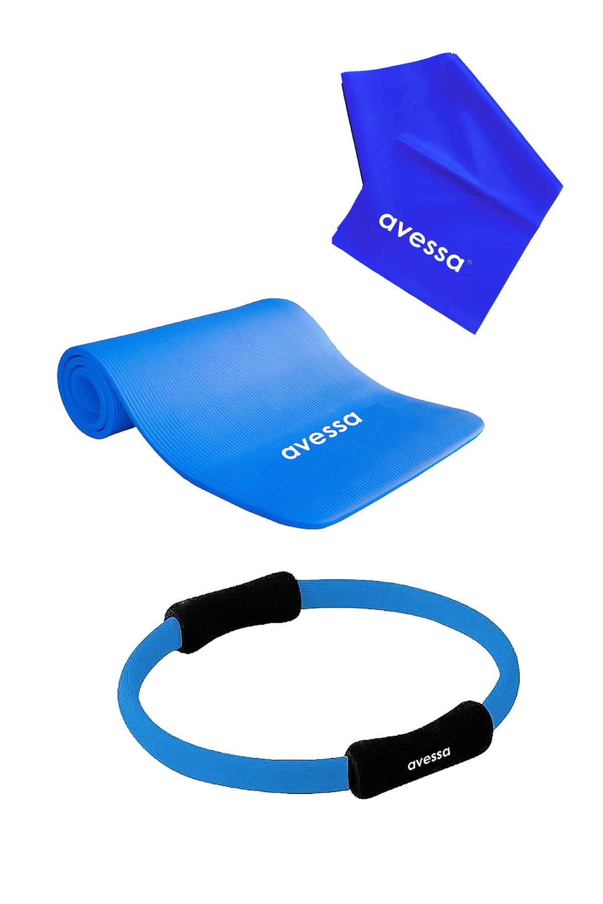 Avessa 3Lü Pilates Set Mavi