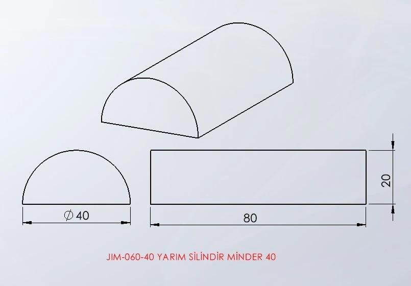 Yarım Silindir Minder 40