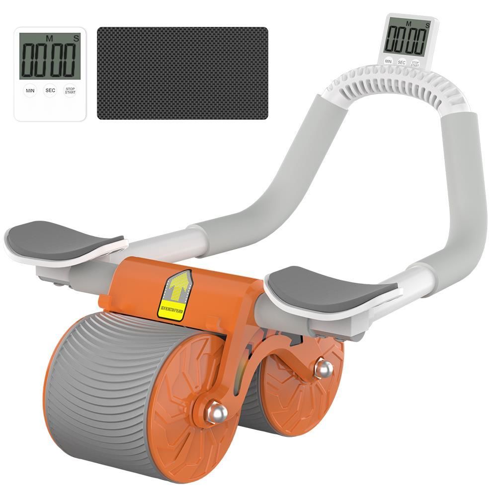 Relife Ab-06 Ab Roller Dirsek Destekli Karın Çalıştırıcı, Otomatik Geri Tepme Özellikli, Diz Matlı Karın Kası Çalıştırıcı, Erkekler Ve Kadınlar İçin, Karın Kası Antrenmanı, Çift Tekerlekli