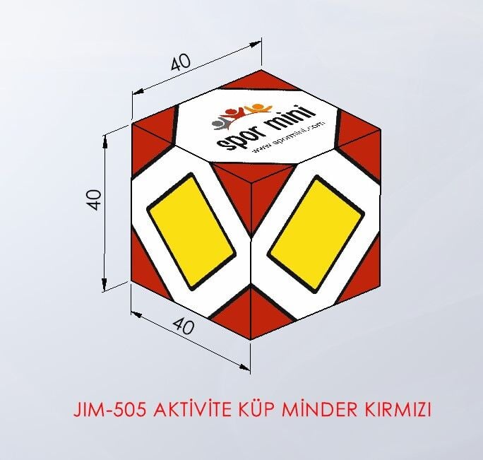 Aktivite Küp Minder Kırmızı