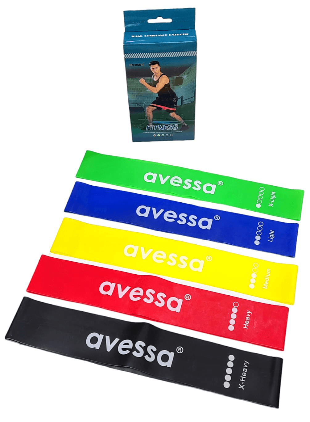 Avessa Lab-Set50 Latex Egzersiz Band Seti 5Li