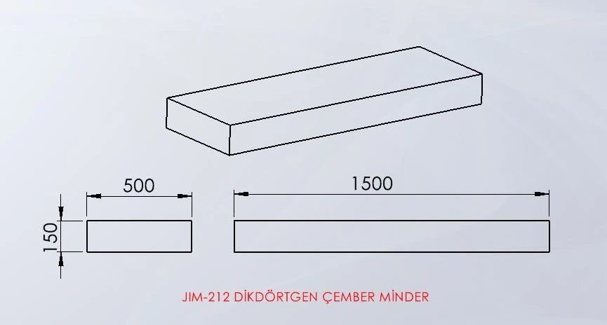 Dikdörtgen Çember Minder