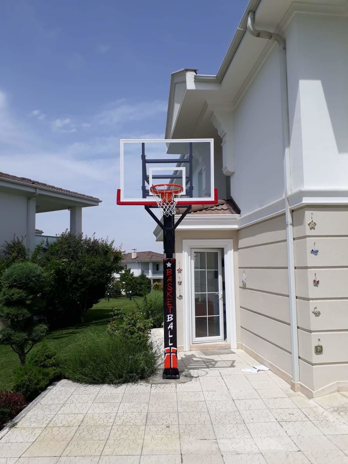 Black Gold Tek Direkli Basketbol Potası Esnek Çember Yükseklik Ayarlı Temperli Cam(105*180)