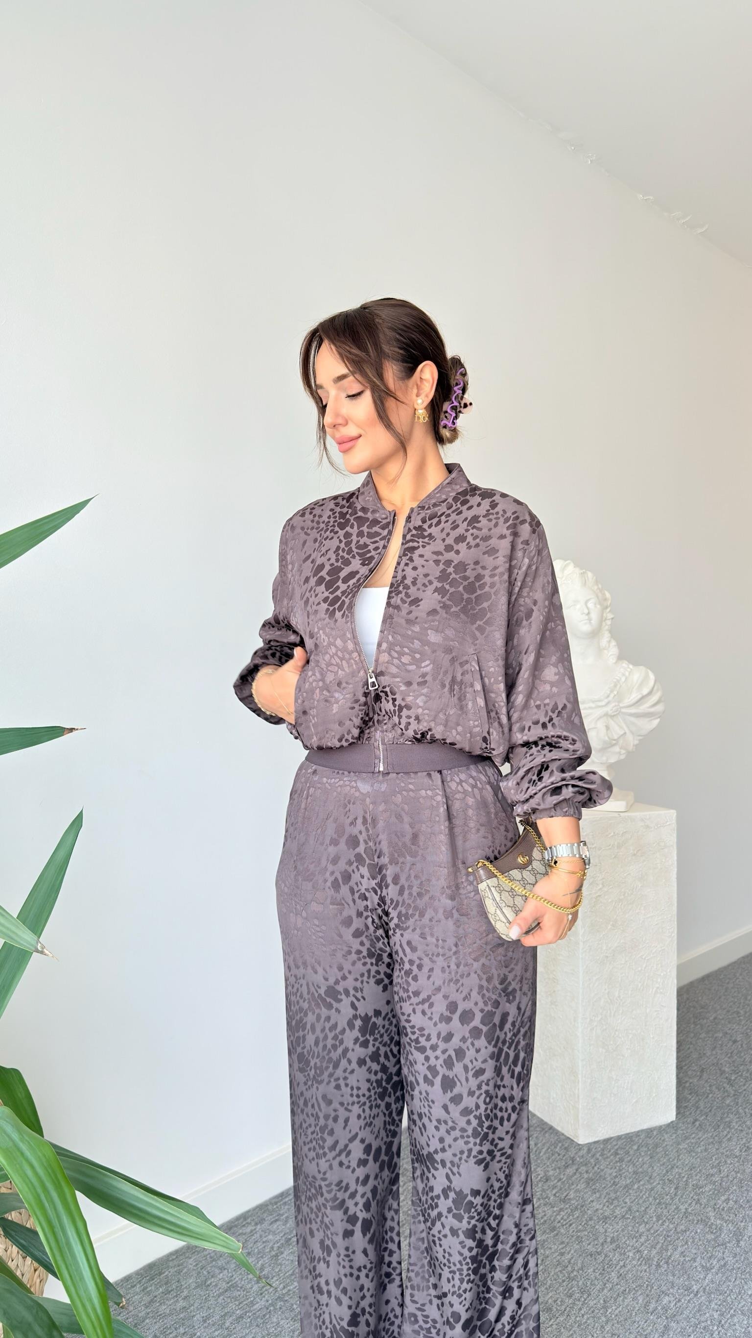 Malin Benekli Bomber Ceket