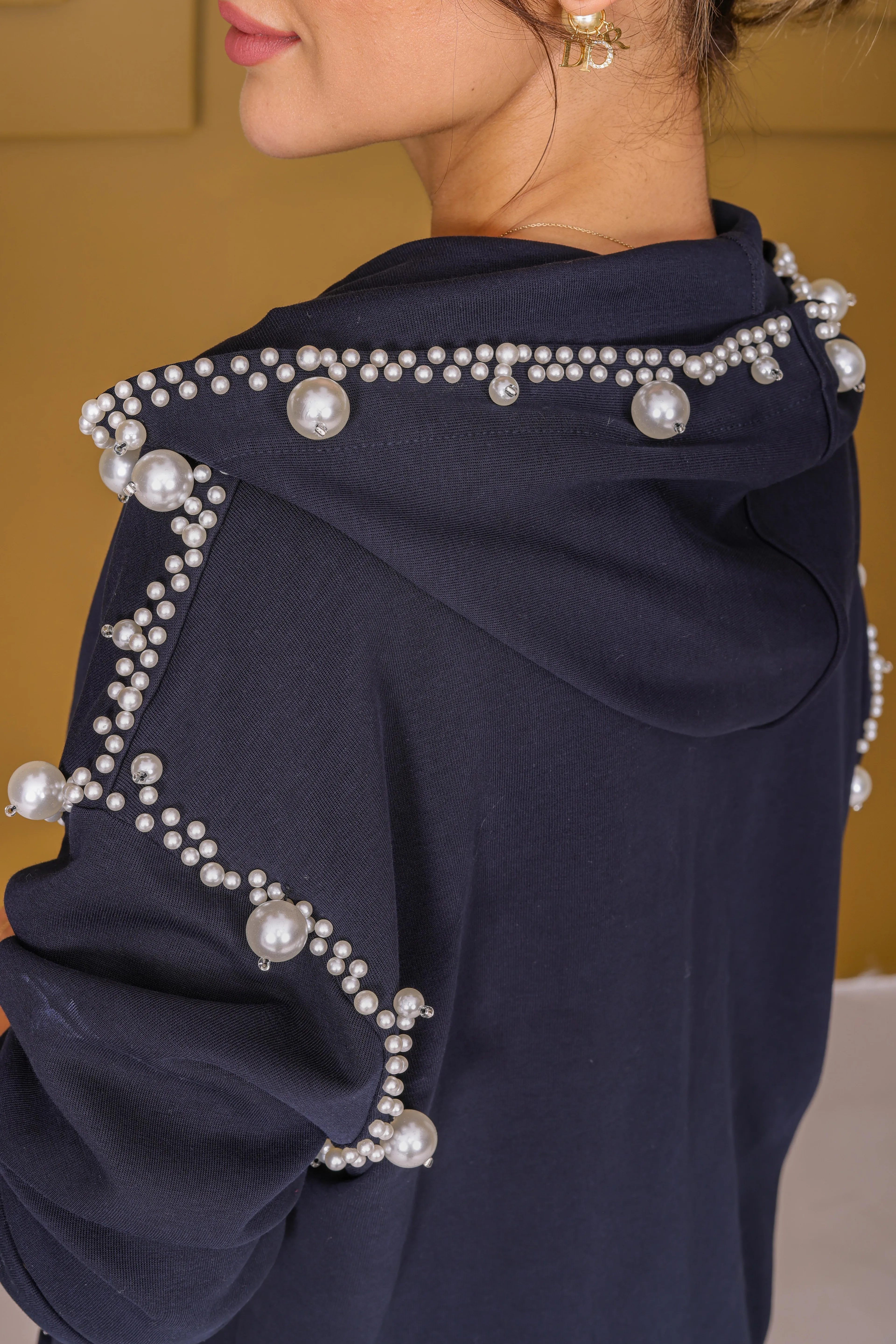 Venta İnci Detaylı Kapüşonlu Sweatshirt