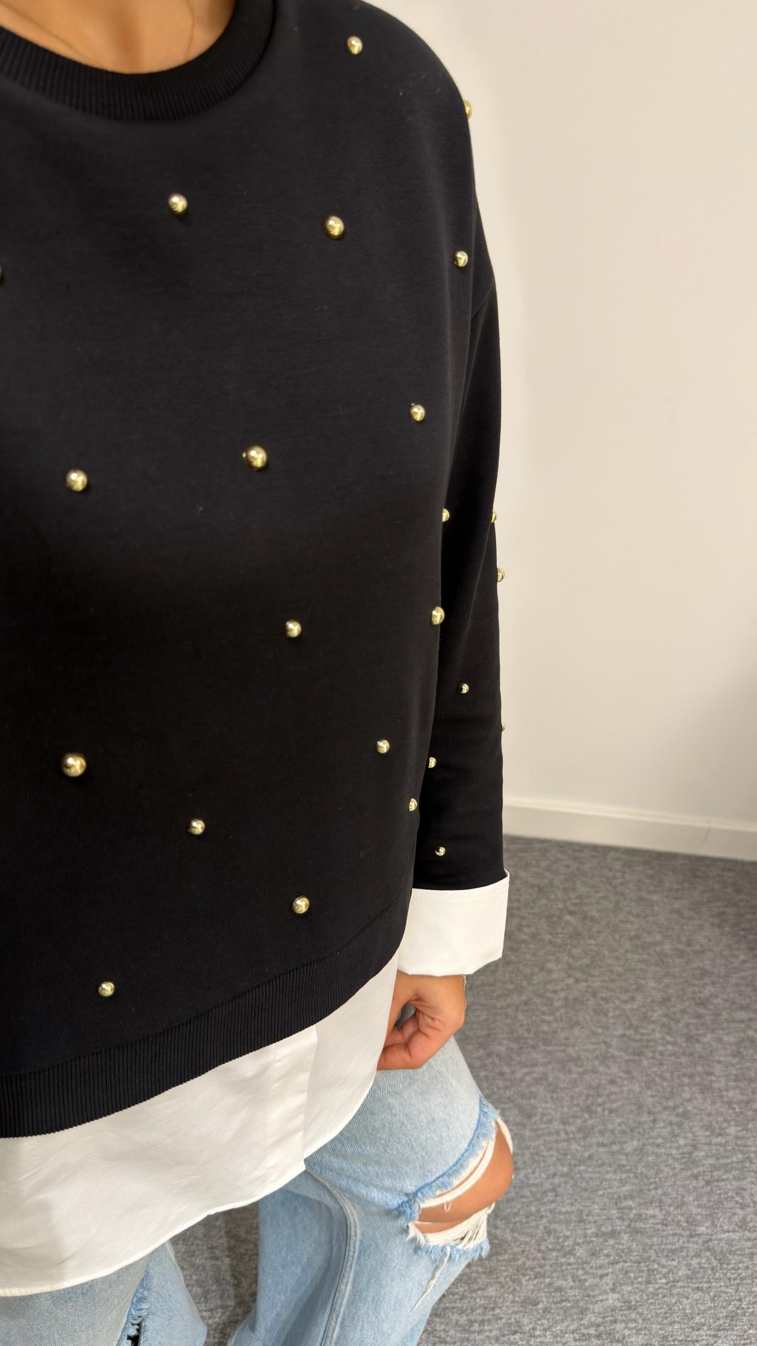 Hoya Marka Model Trok Çakımlı Sweatshirt