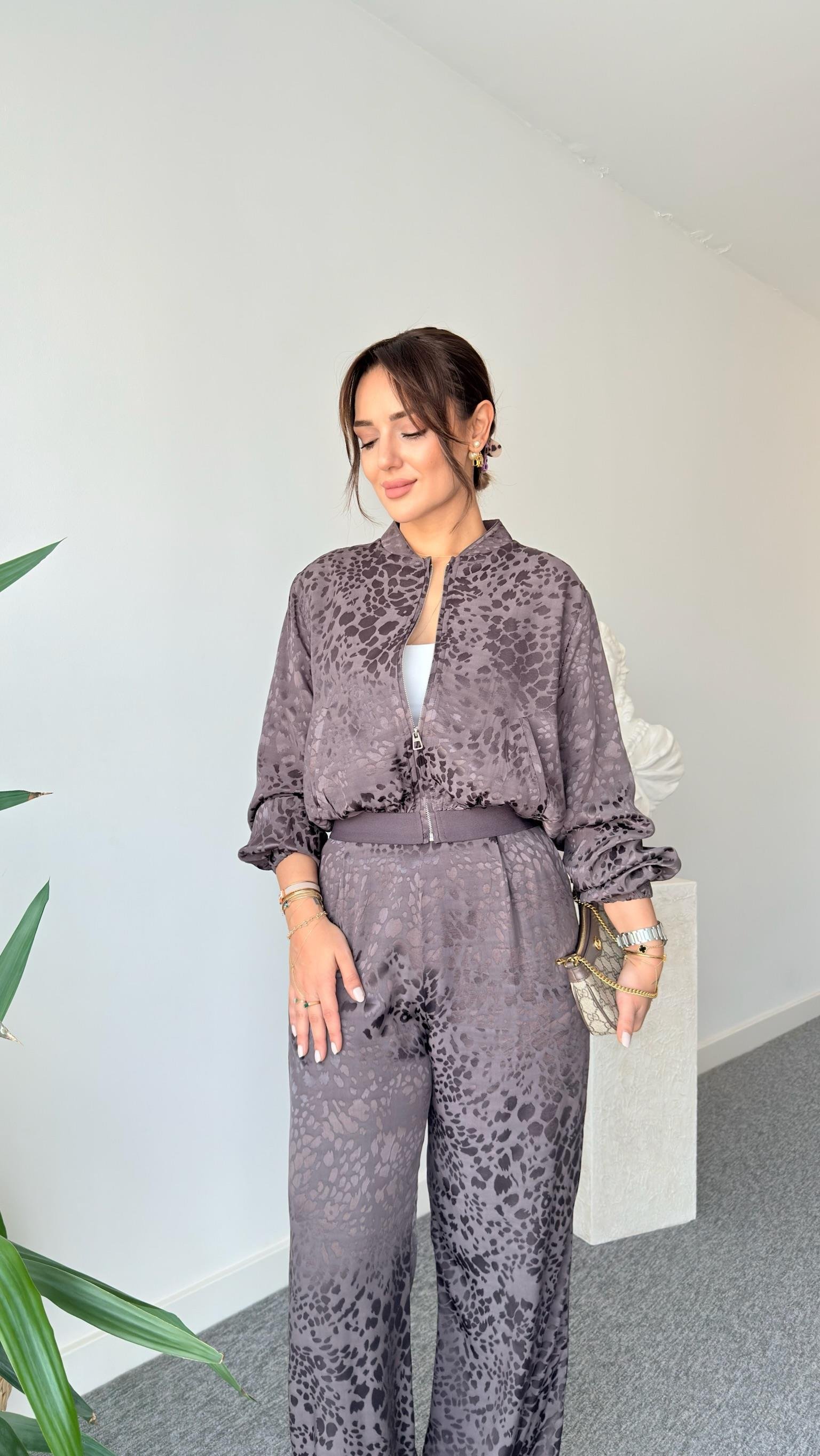 Malin Benekli Bomber Ceket