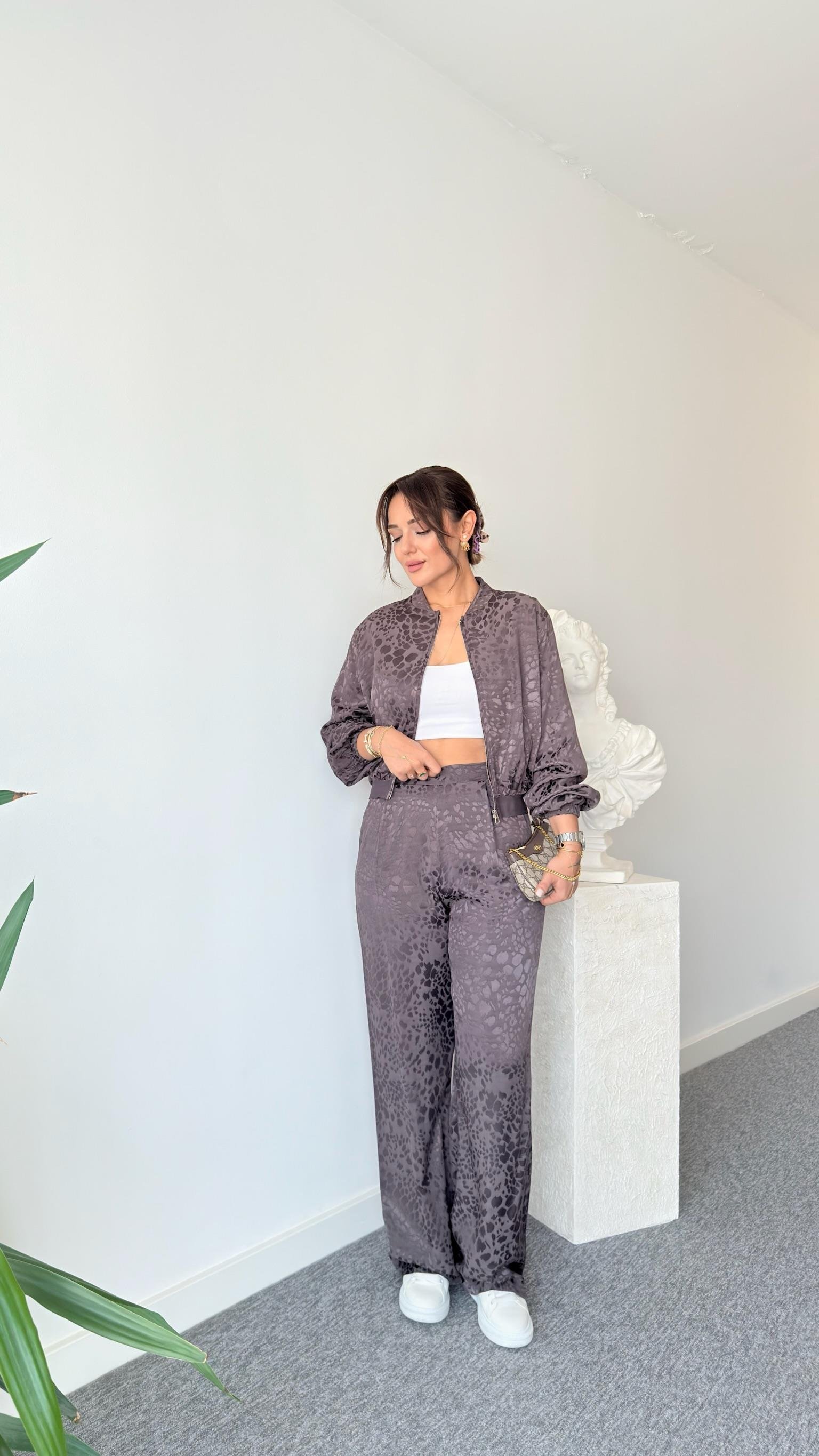 Malin Benekli Bomber Ceket