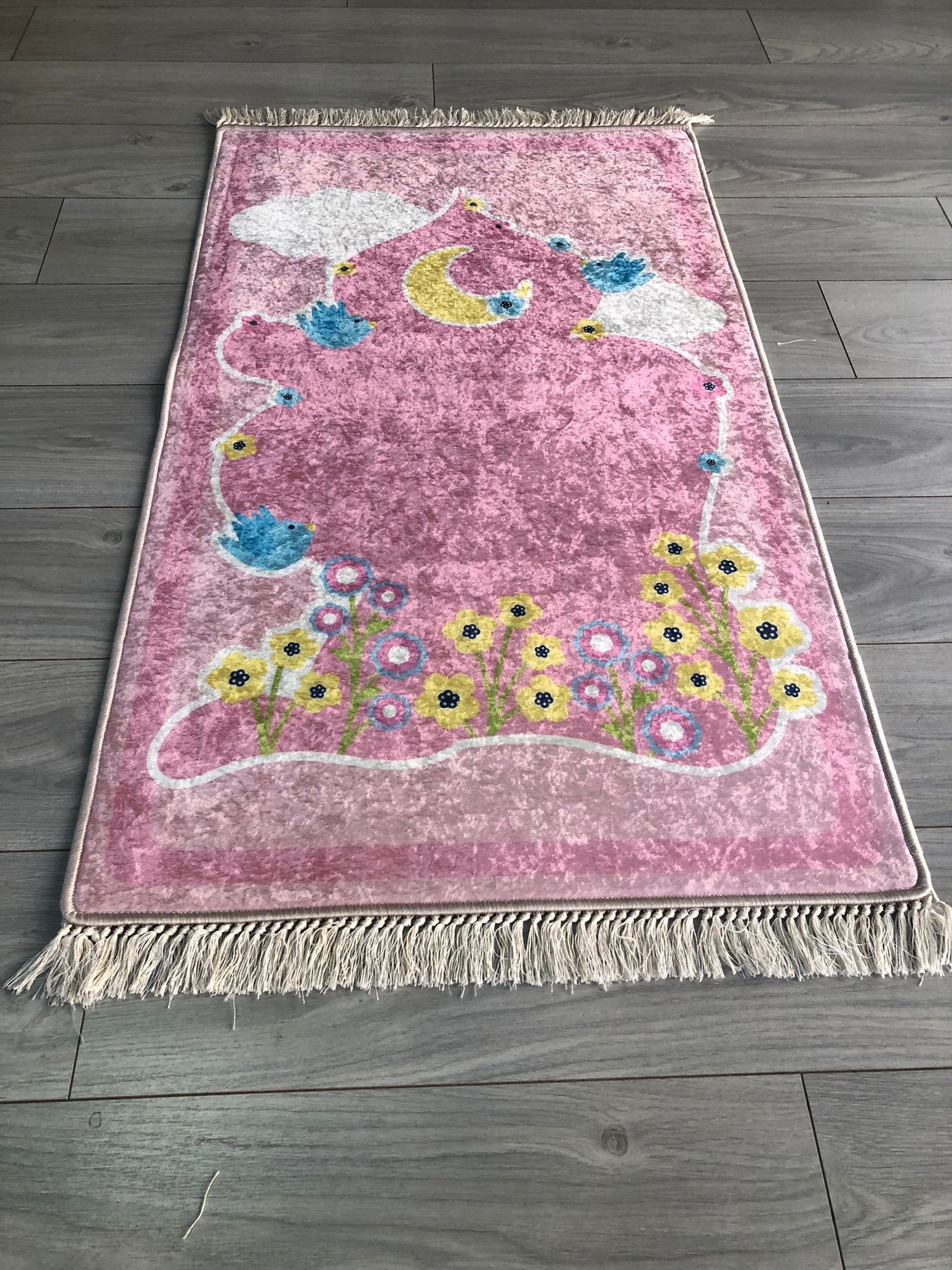 Kaymaz Deri Taban Makinede Yıkanabilir Dijital Baskılı Seccade SC1004 70x120cm