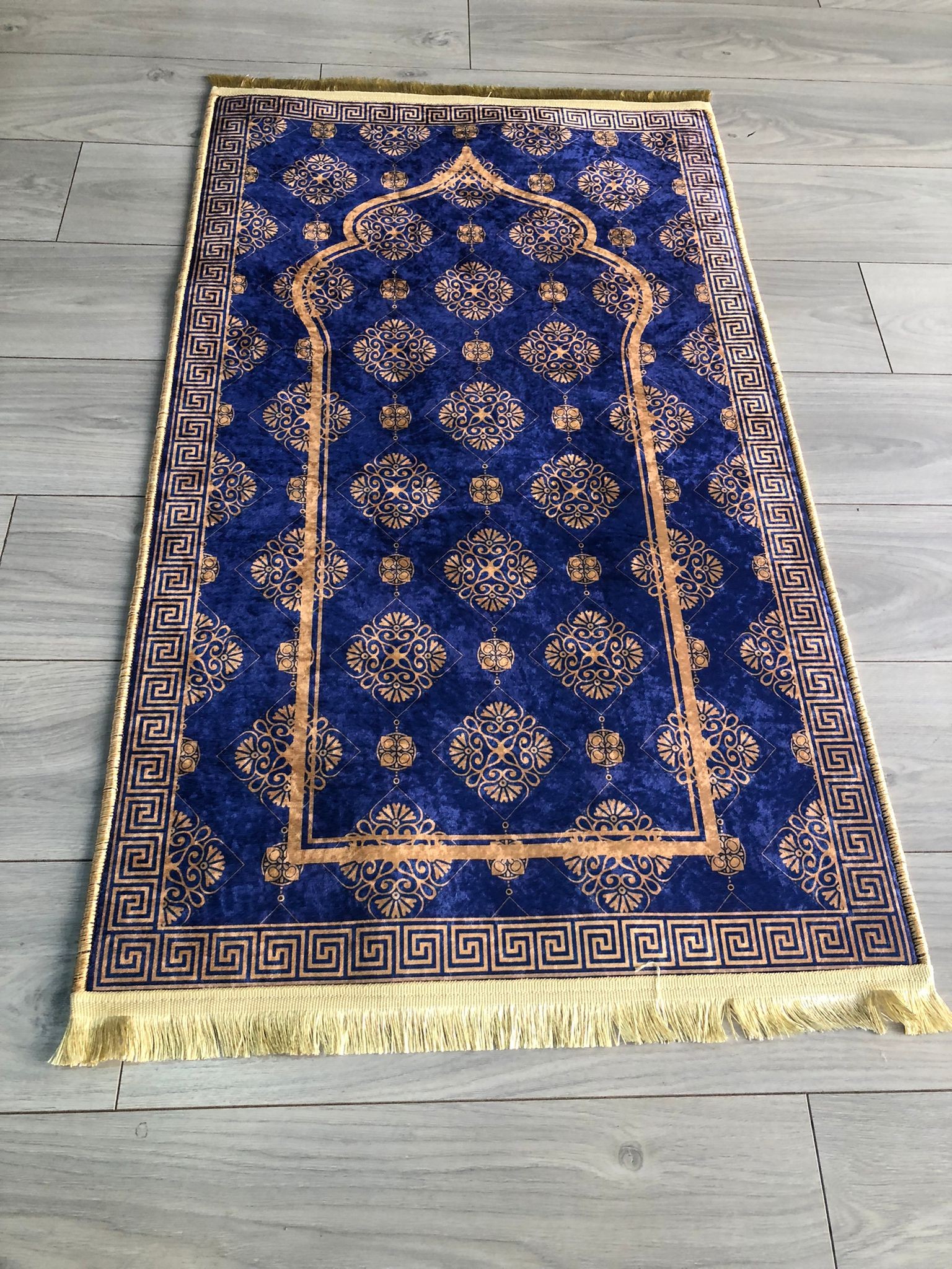 Kaymaz Deri Taban Makinede Yıkanabilir Dijital Baskılı Seccade SC1013 70x120cm