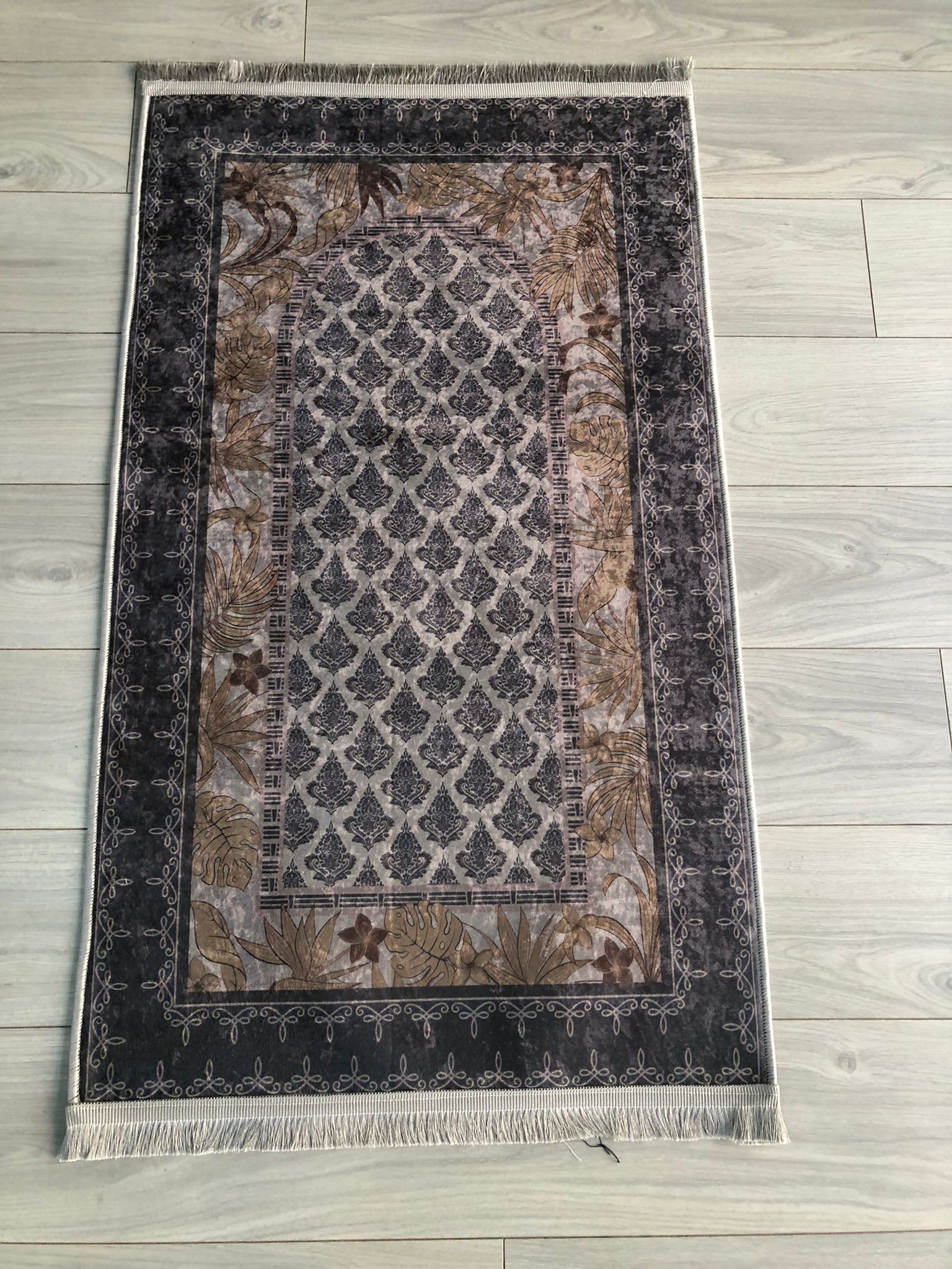 Kaymaz Deri Taban Makinede Yıkanabilir Dijital Baskılı Seccade SC1011 70x120cm