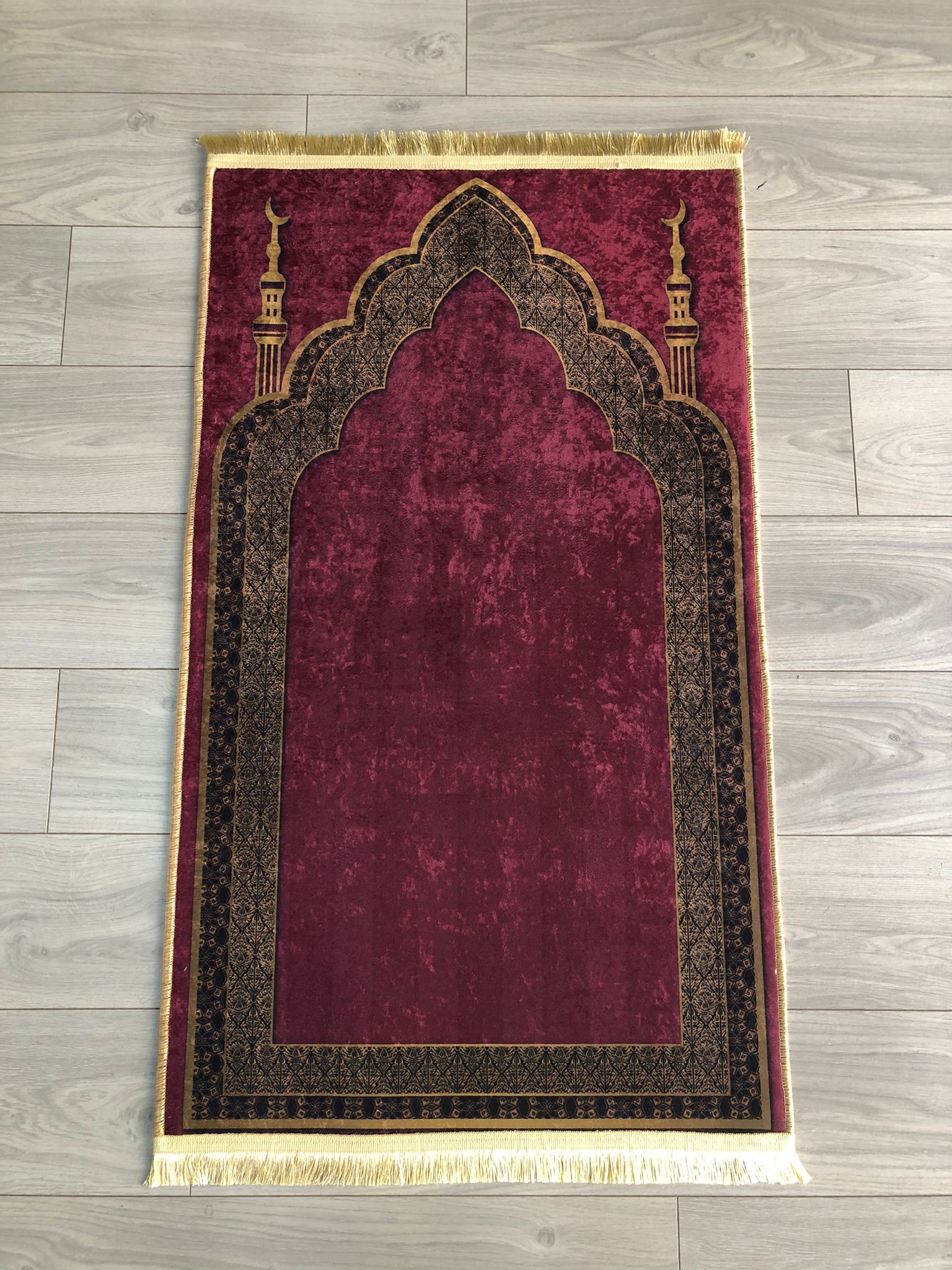 Kaymaz Deri Taban Makinede Yıkanabilir Dijital Baskılı Seccade SC1009 70x120cm