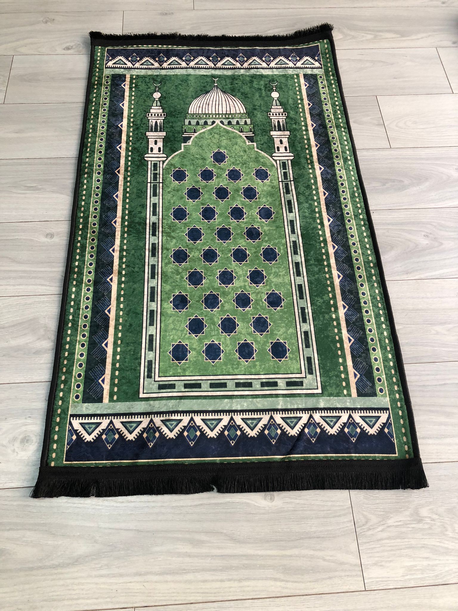 Kaymaz Deri Taban Makinede Yıkanabilir Dijital Baskılı Seccade SC1016 70x120cm