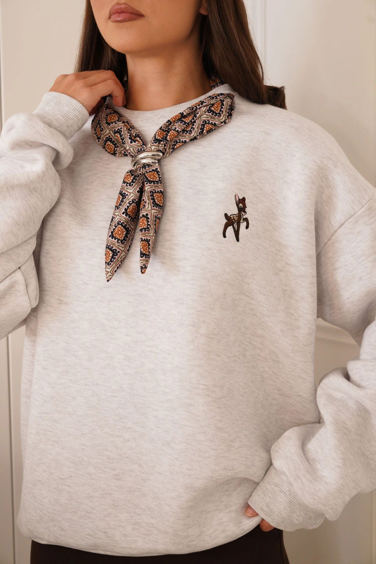 Flar Geyikli Sweatshirt