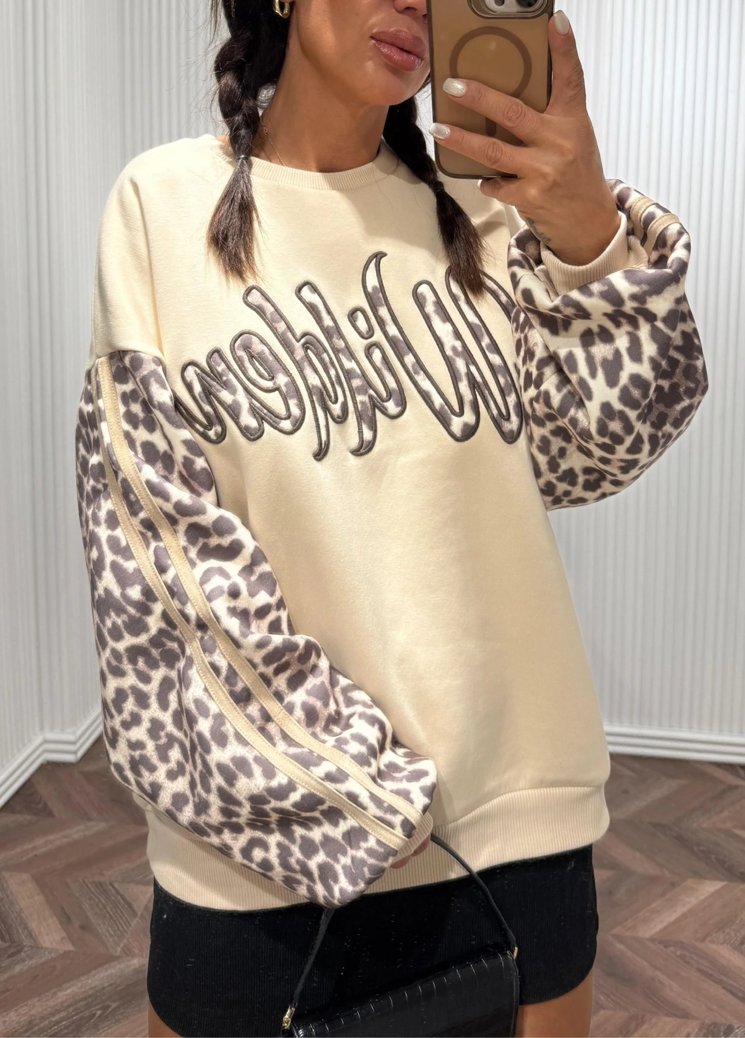 Leopar Oversize Sweat 