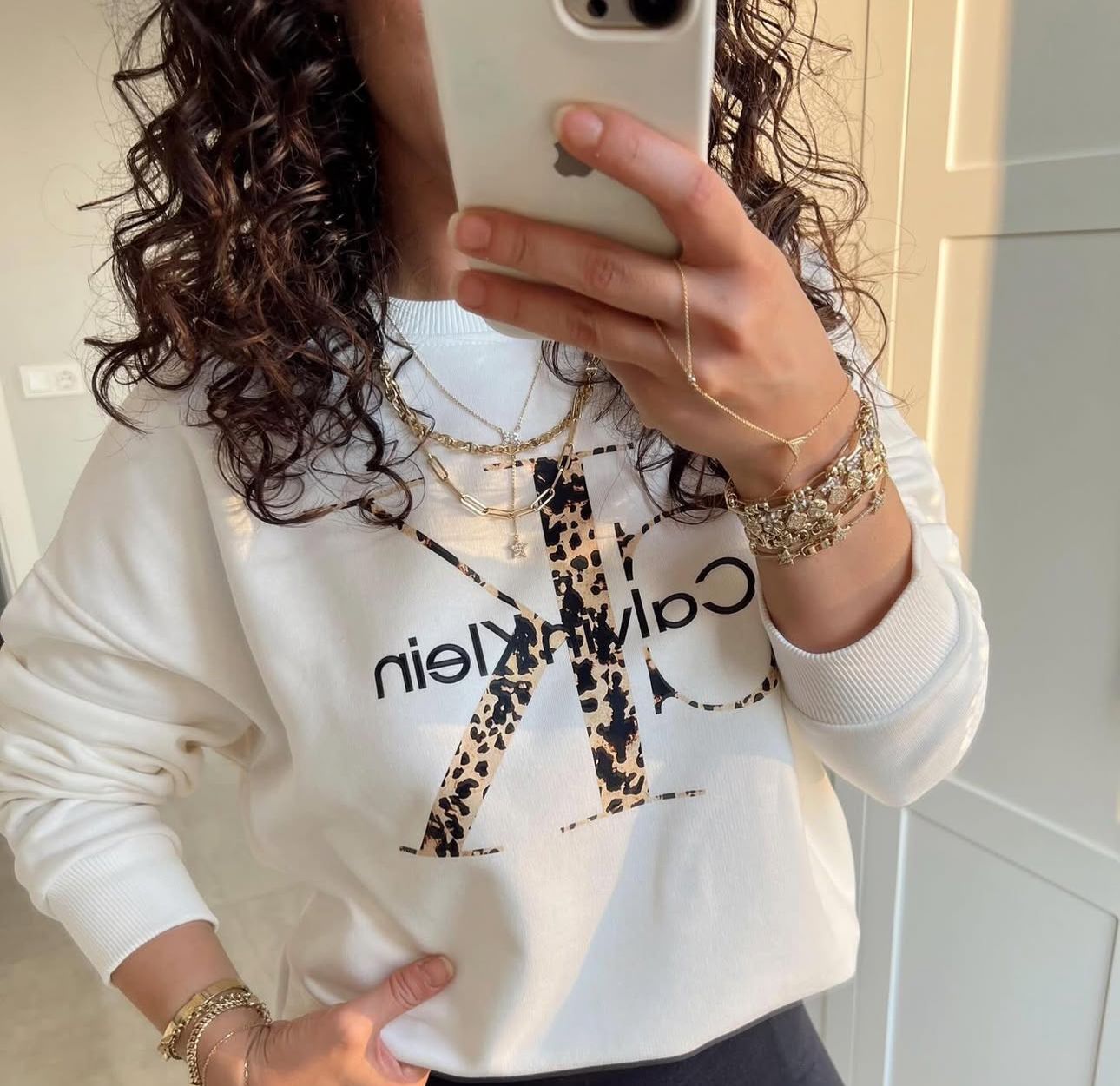 CK Leoparlı Sweatshirt