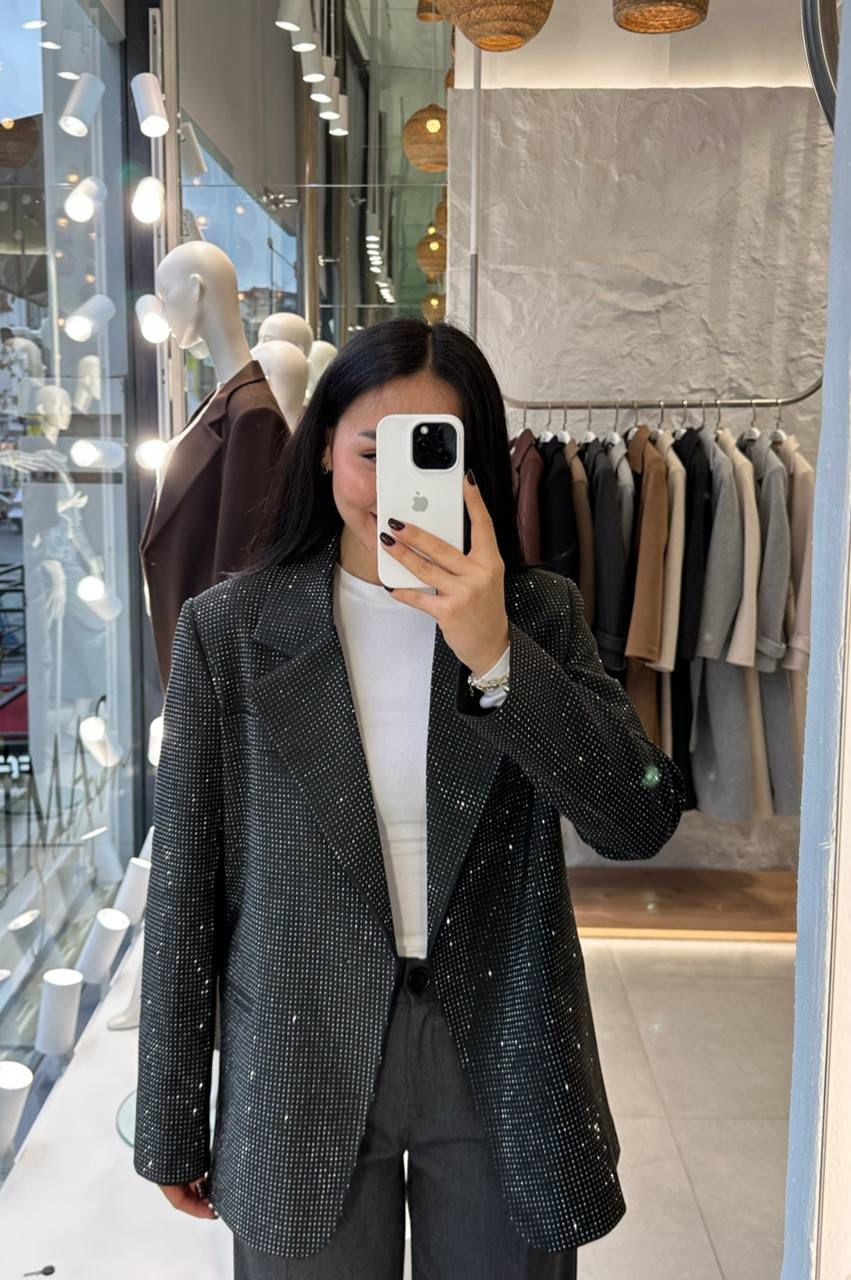Taşlı Blazer Ceket