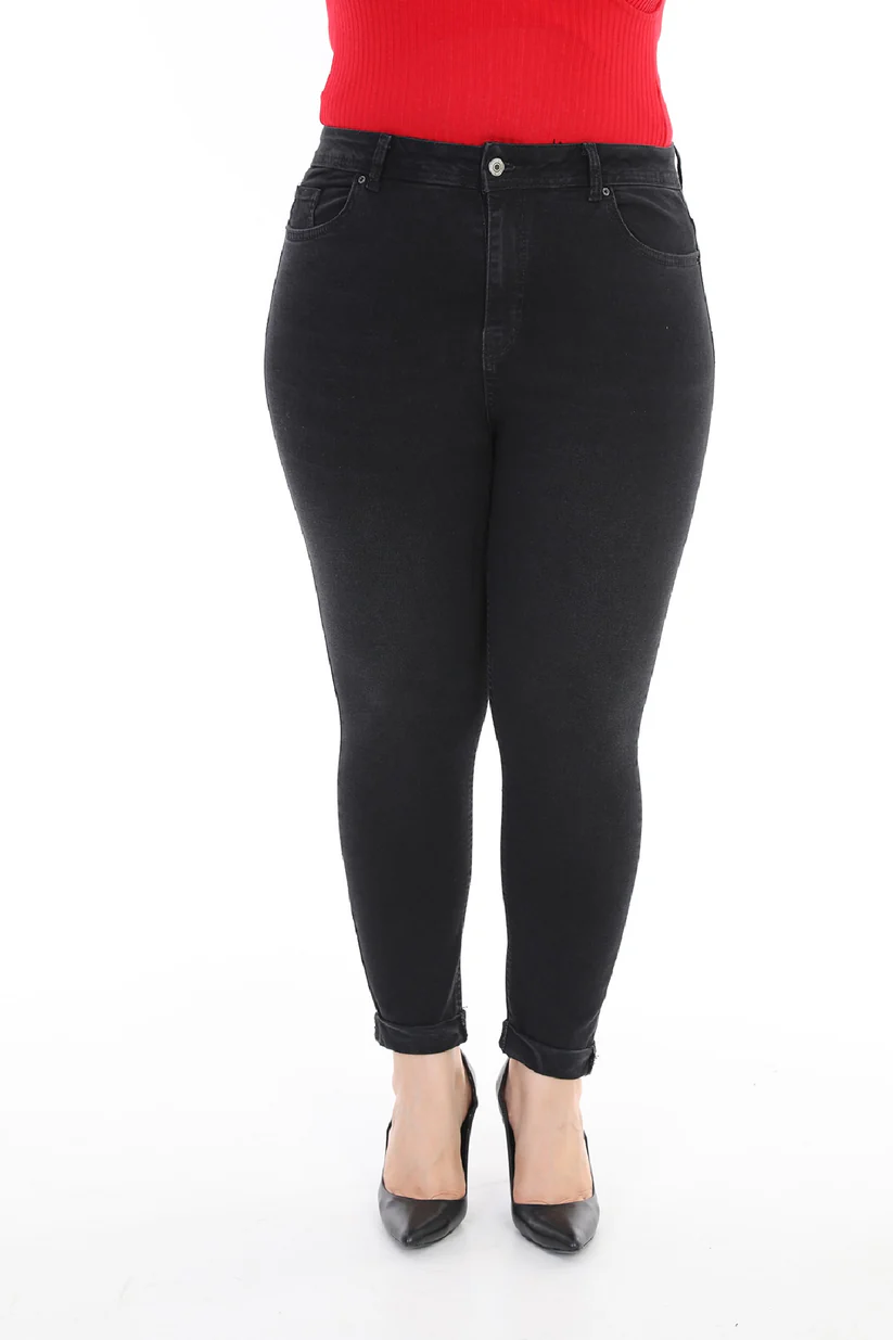 Likralı Battal Skinny Pantolon