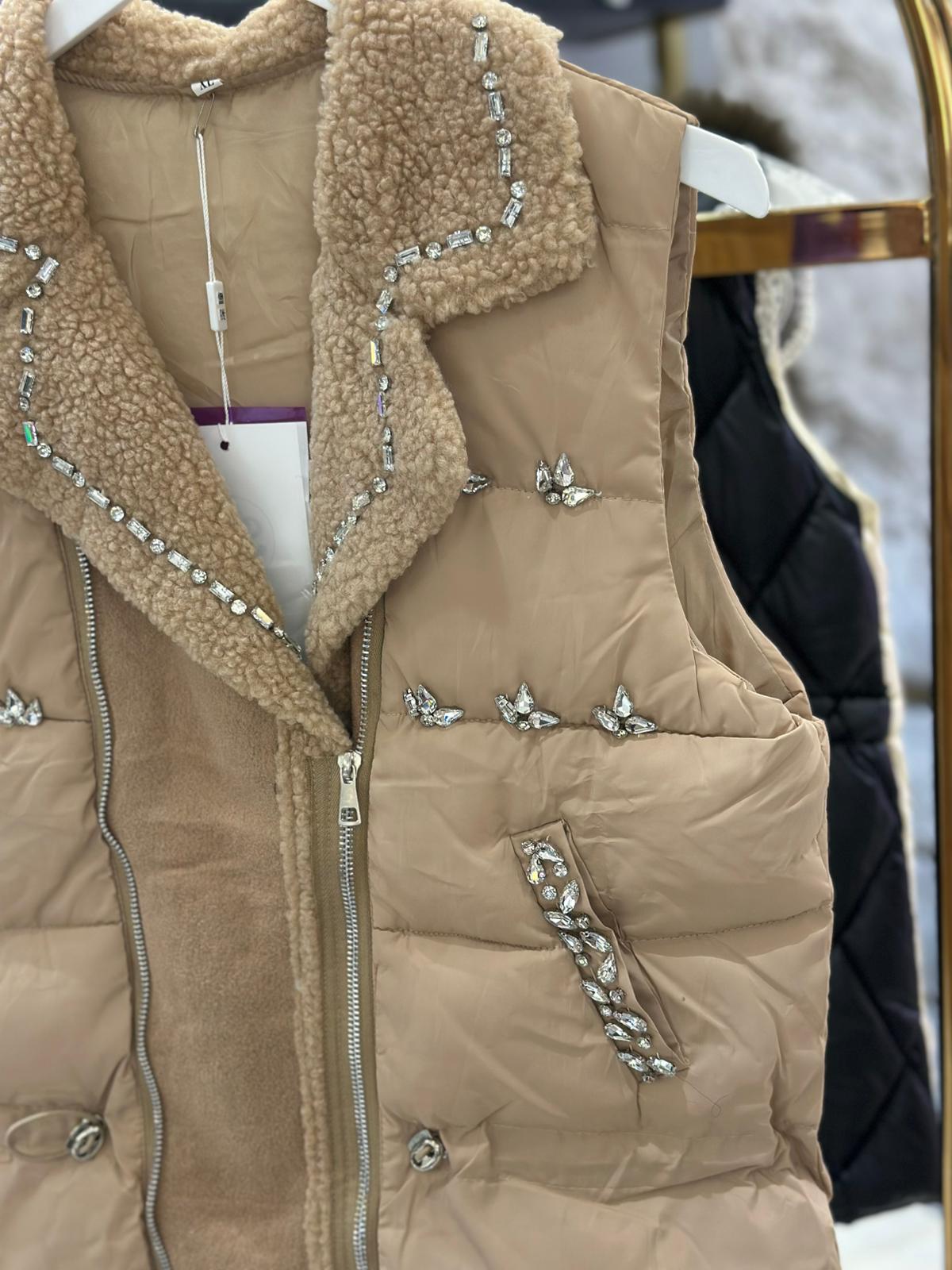 İthal Keçe Detaylı Şişme Yelek