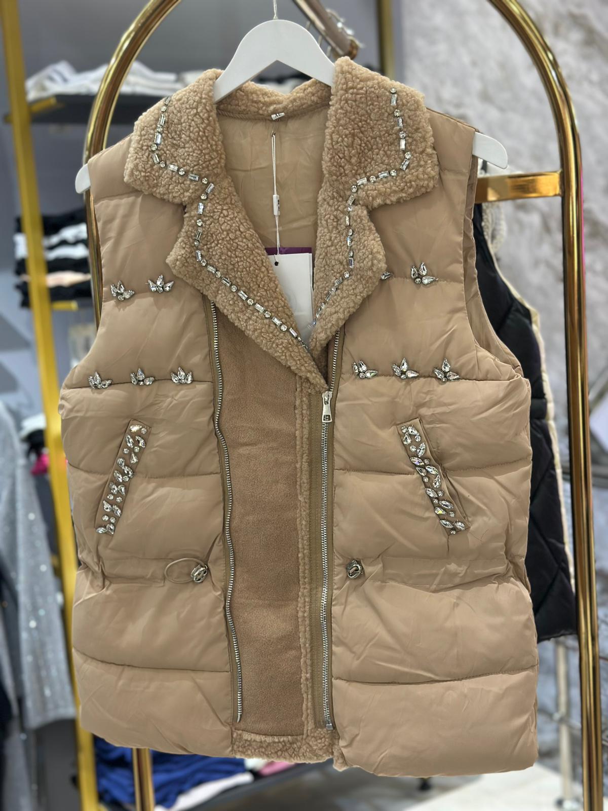 İthal Keçe Detaylı Şişme Yelek