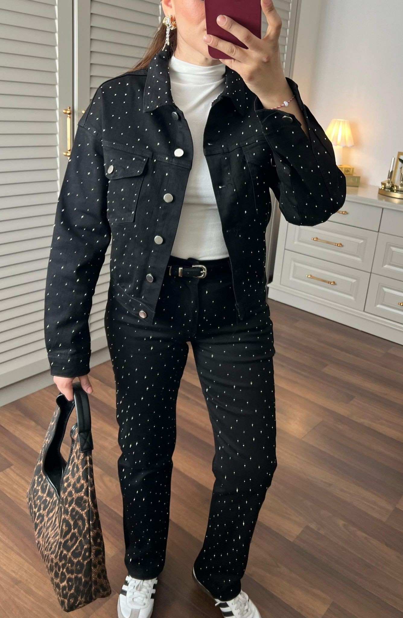 Taşlı Jean Takım