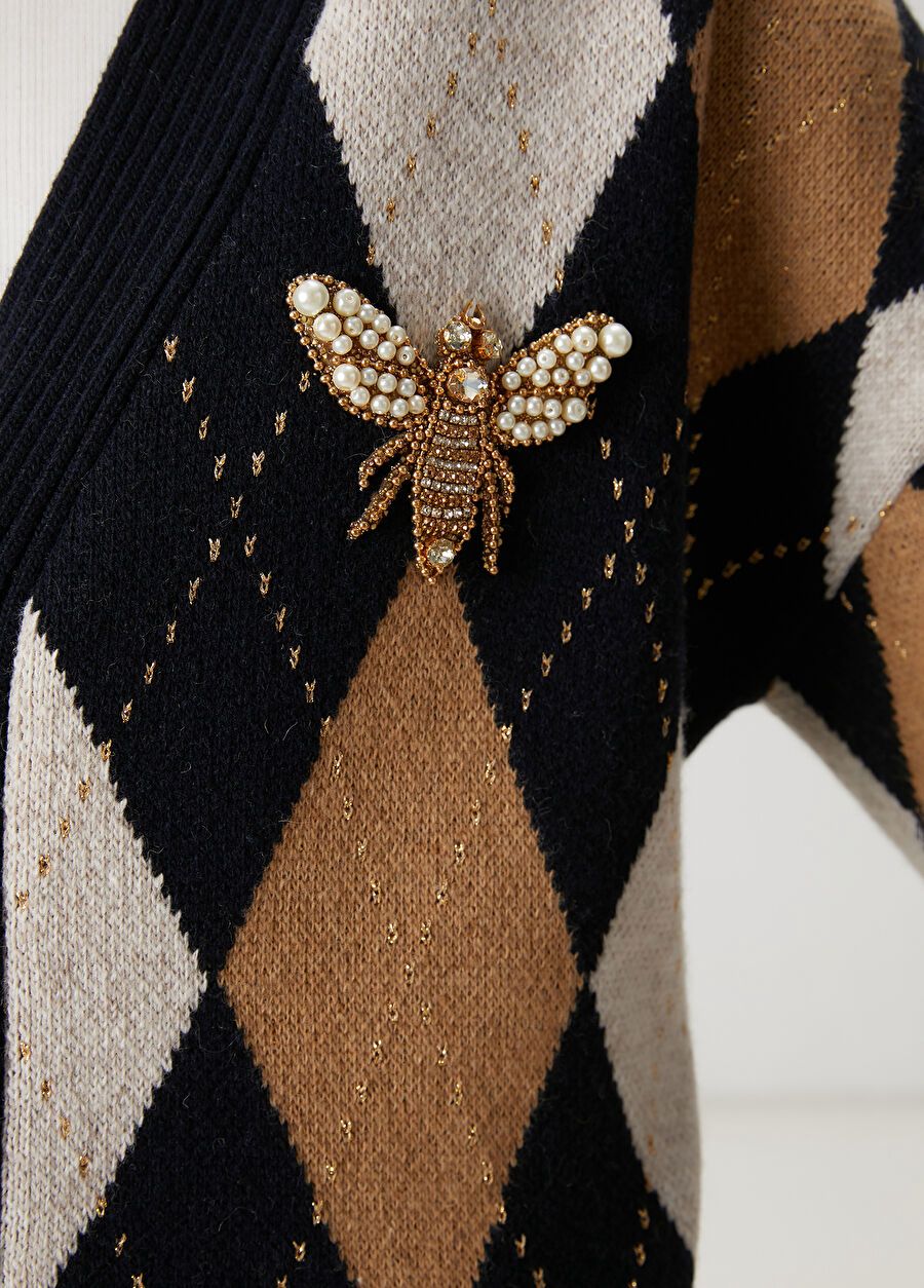 Bymn Arılı Baklava Desenli Hırka