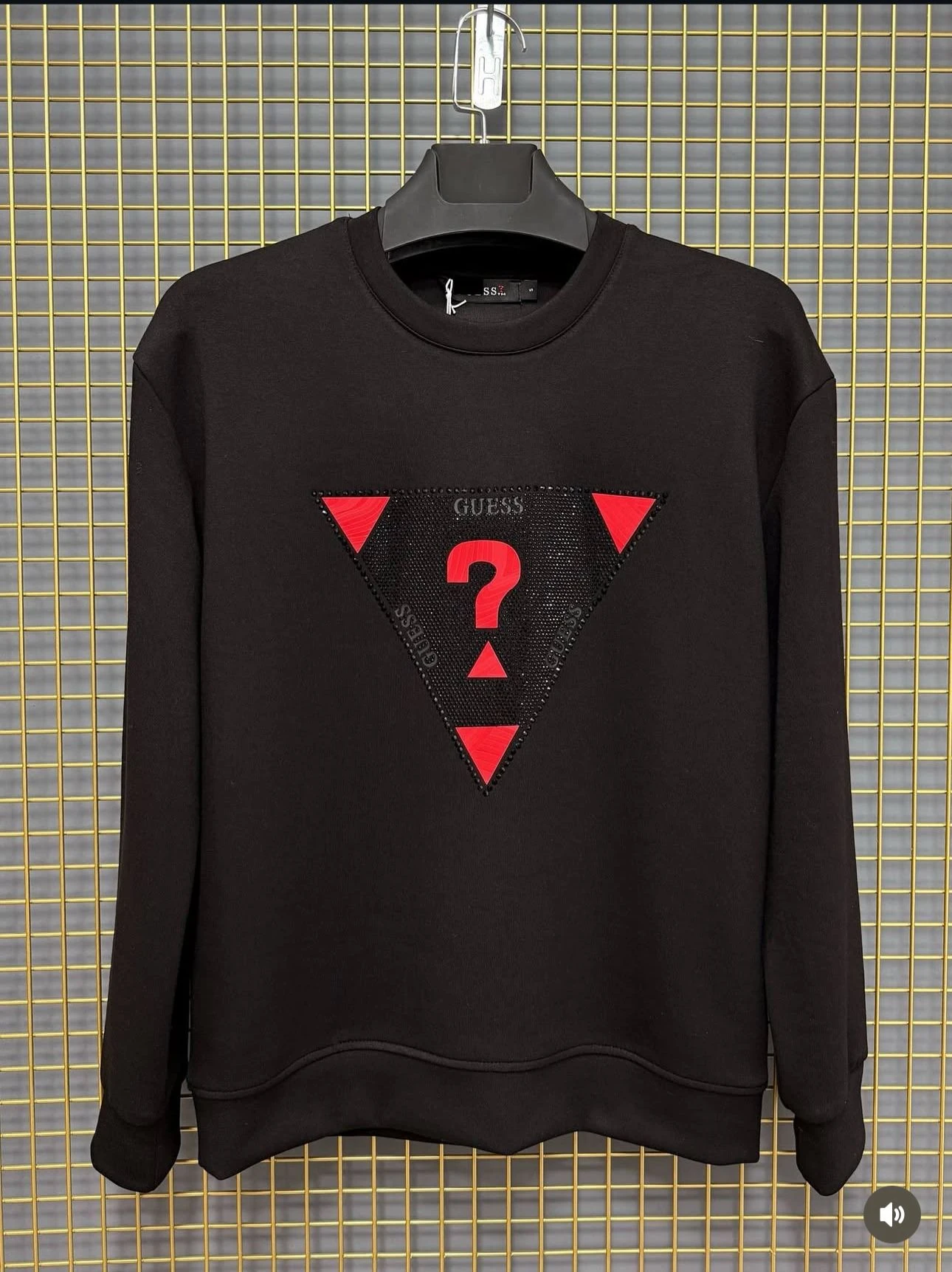 Guess Full Taş Ve Fleksi Baskı Sweatshirt