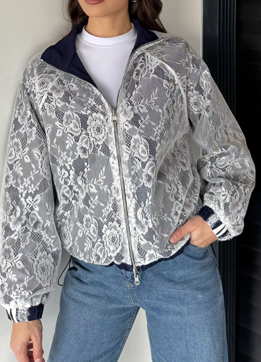 Crok Çakım Teknik Kumaş Ceket