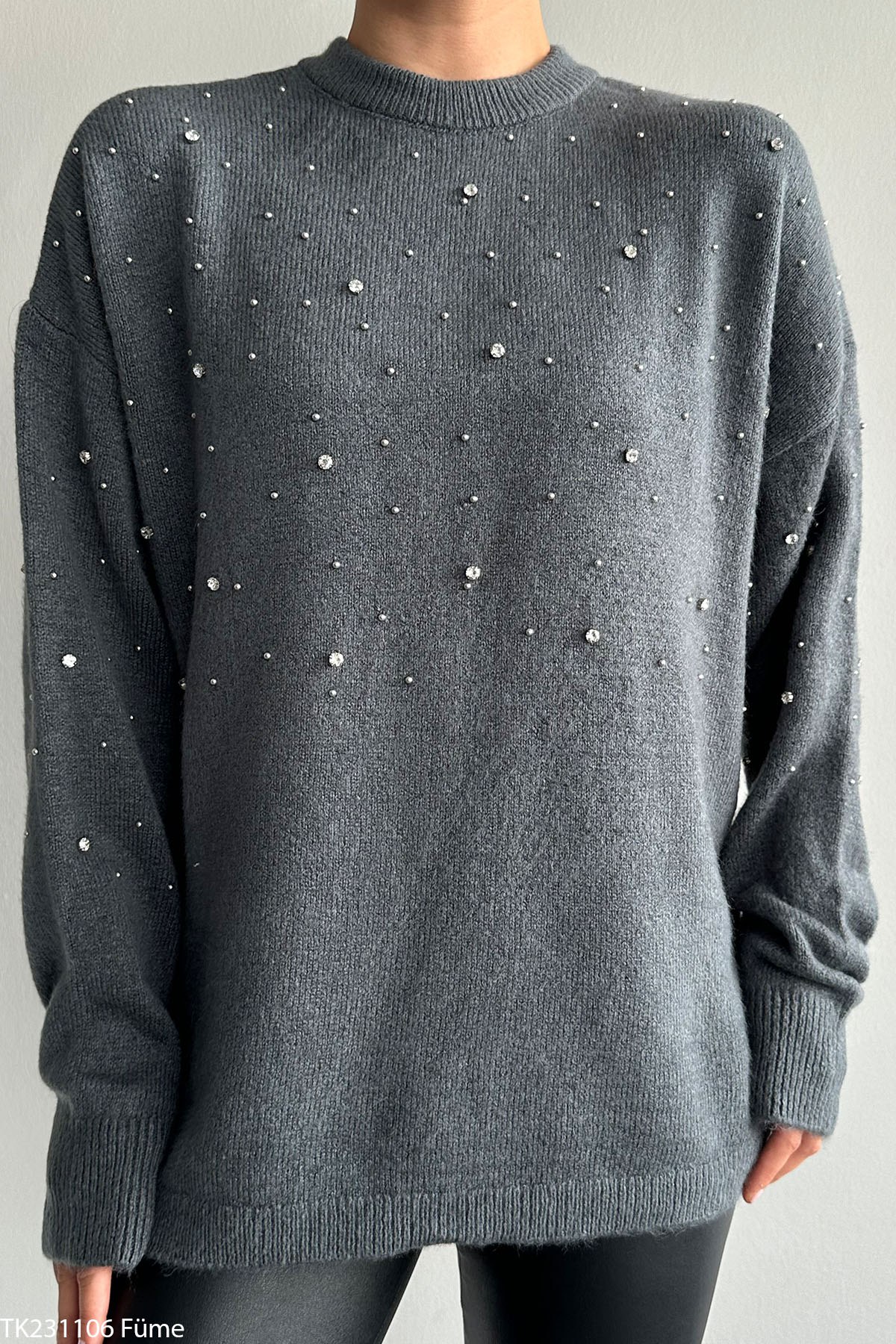 Serpme Taş Triko Bluz