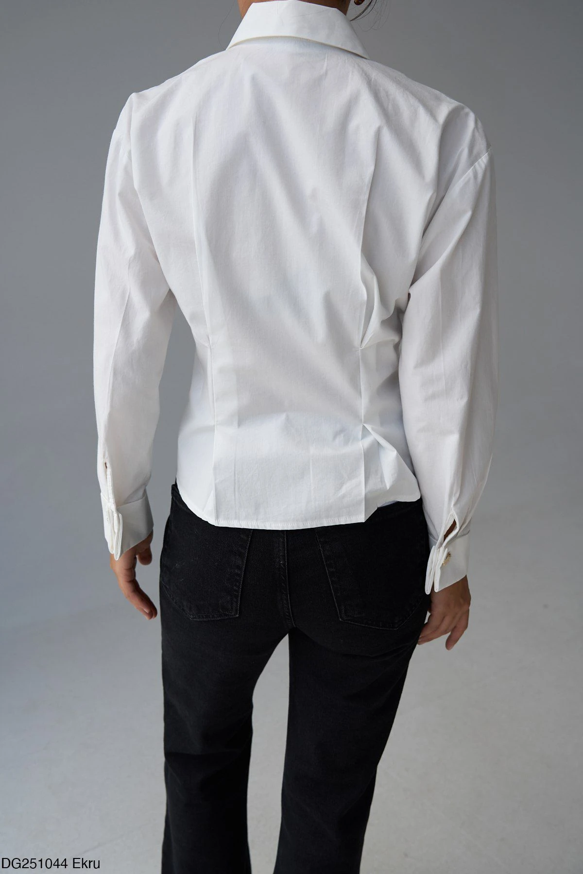 Gold Düğmeli Korseli Gömlek