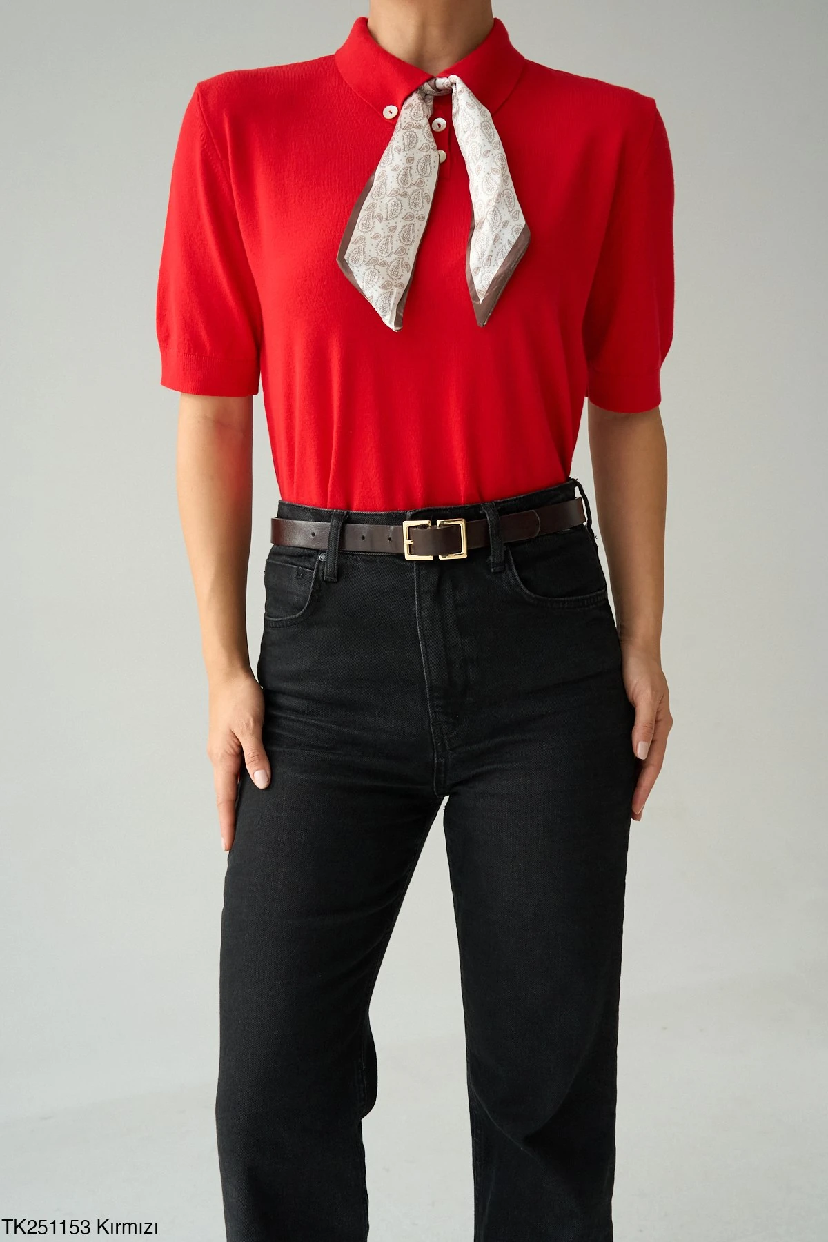 qu Flarlı Merserize Kısa Kol Bluz