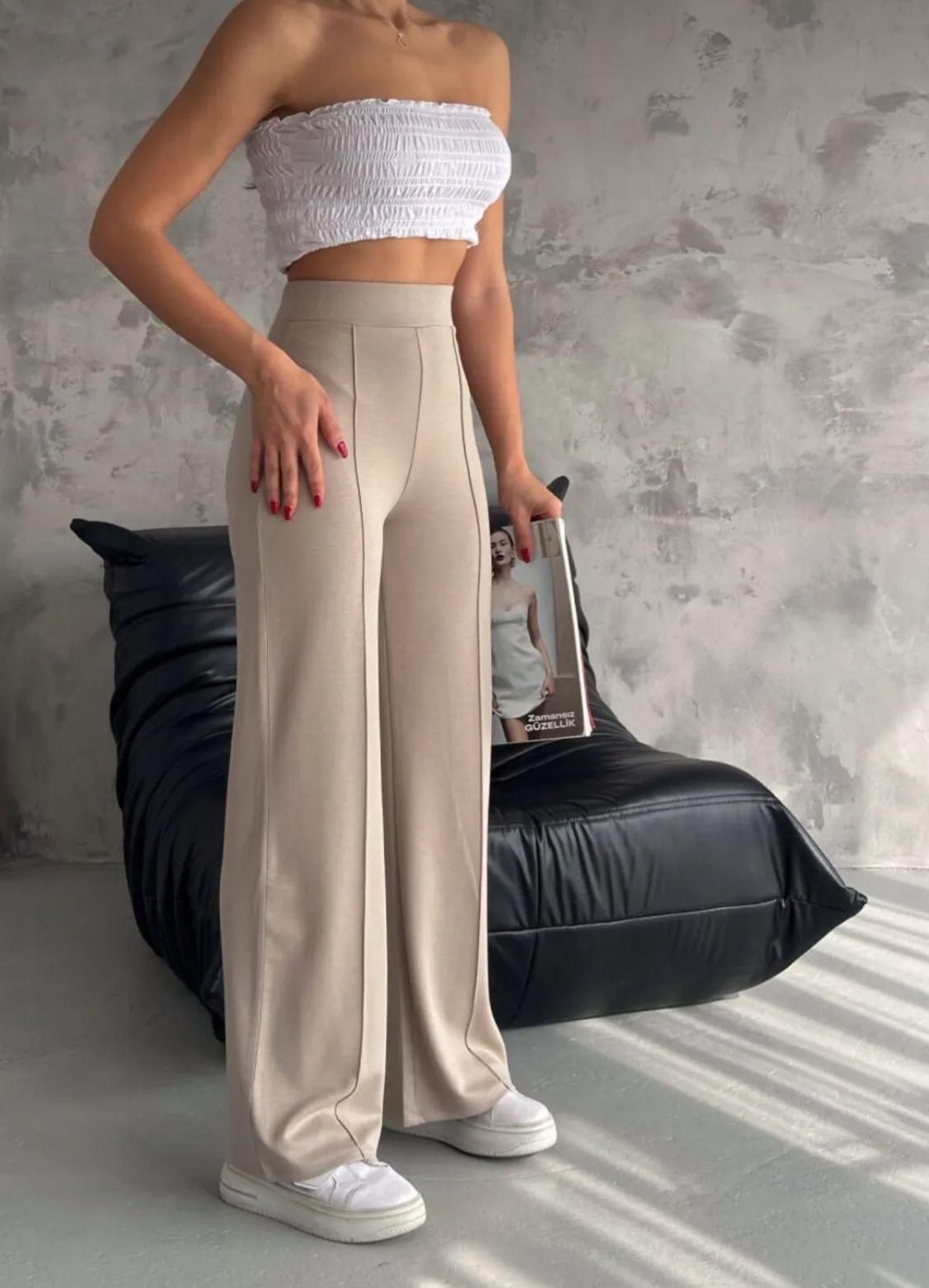 Çipalı Modal Bol Pantolon