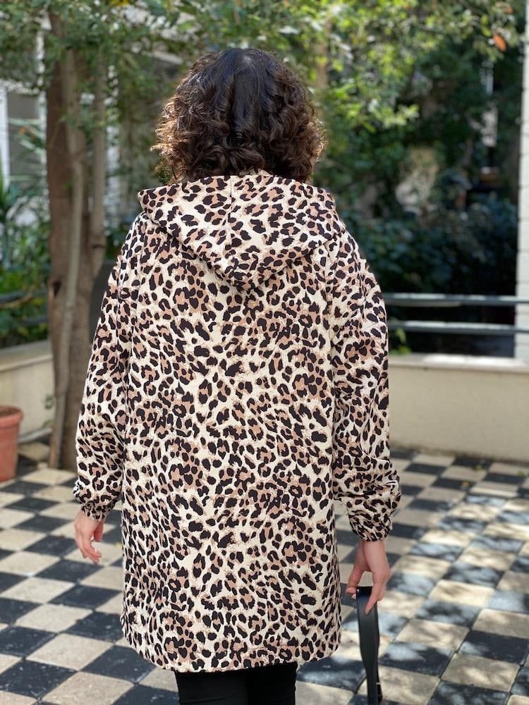 Leopar Çıtçıtlı Trench