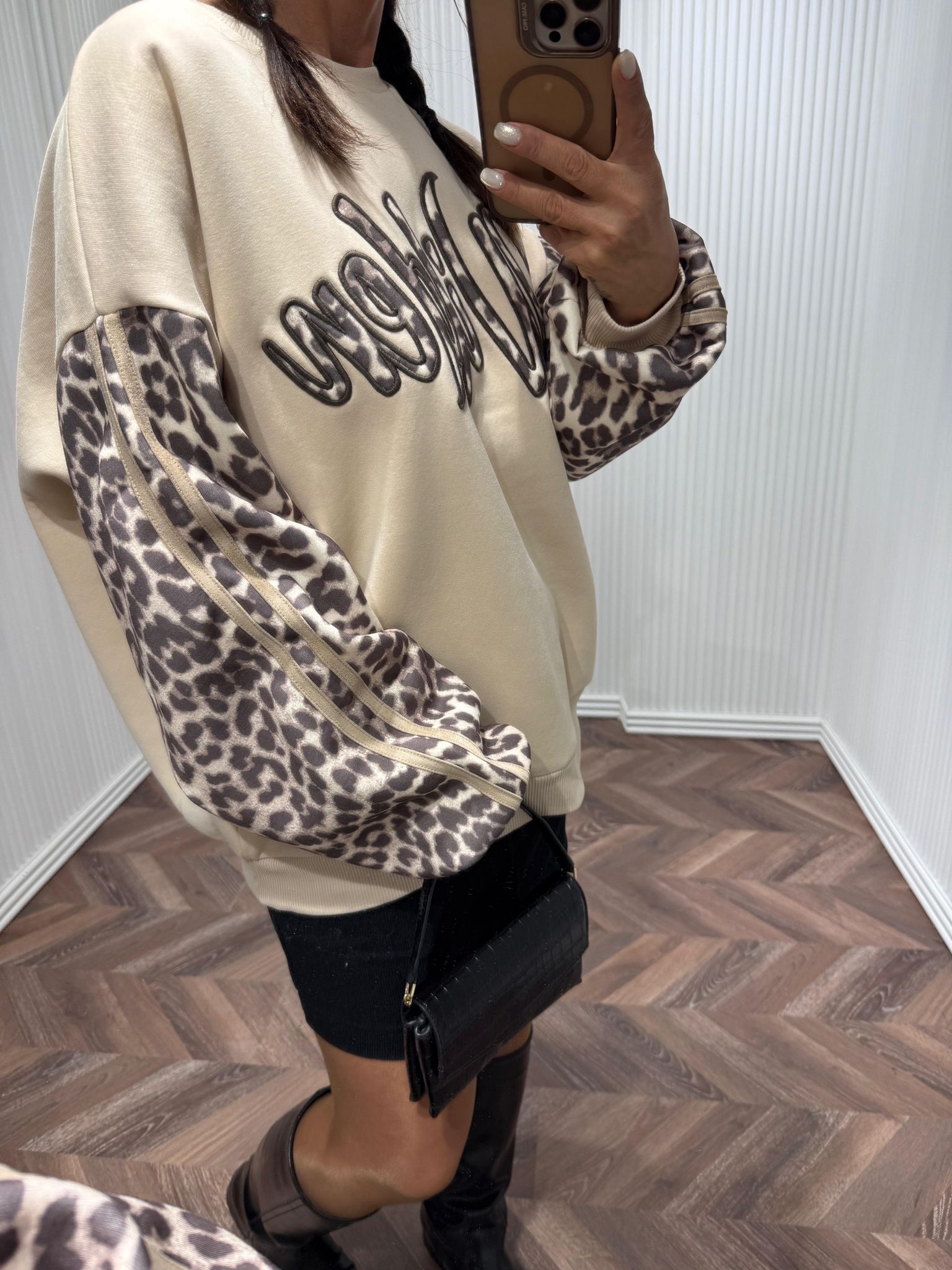 Leopar Oversize Sweat 