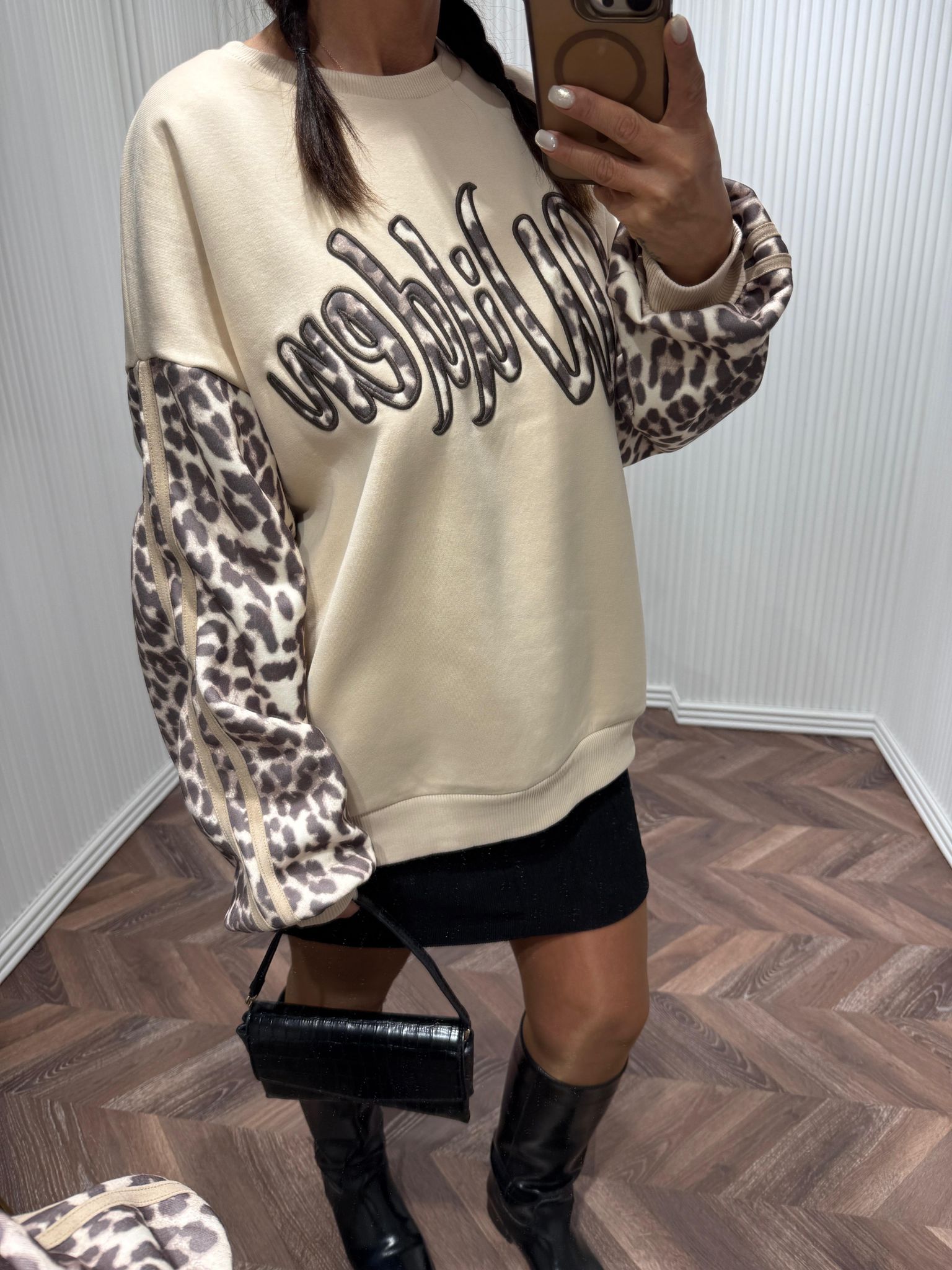 Leopar Oversize Sweat 