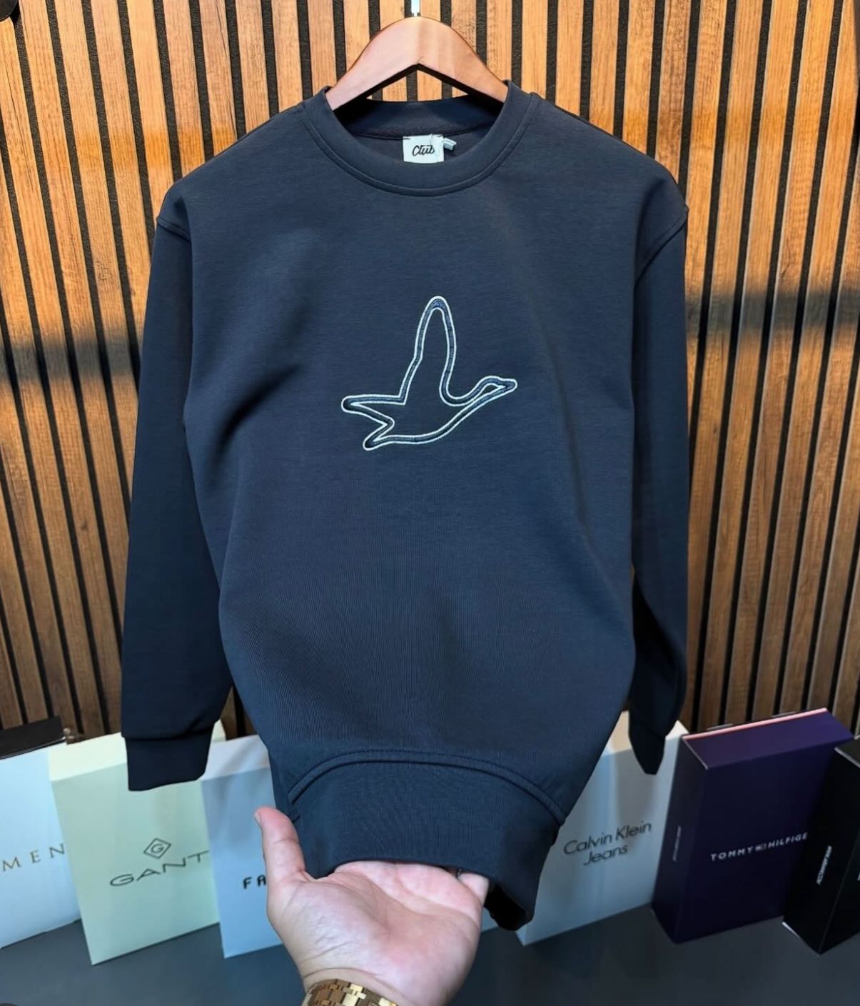 Bymn Çift Şerit Modal Erkek Sweatshirt