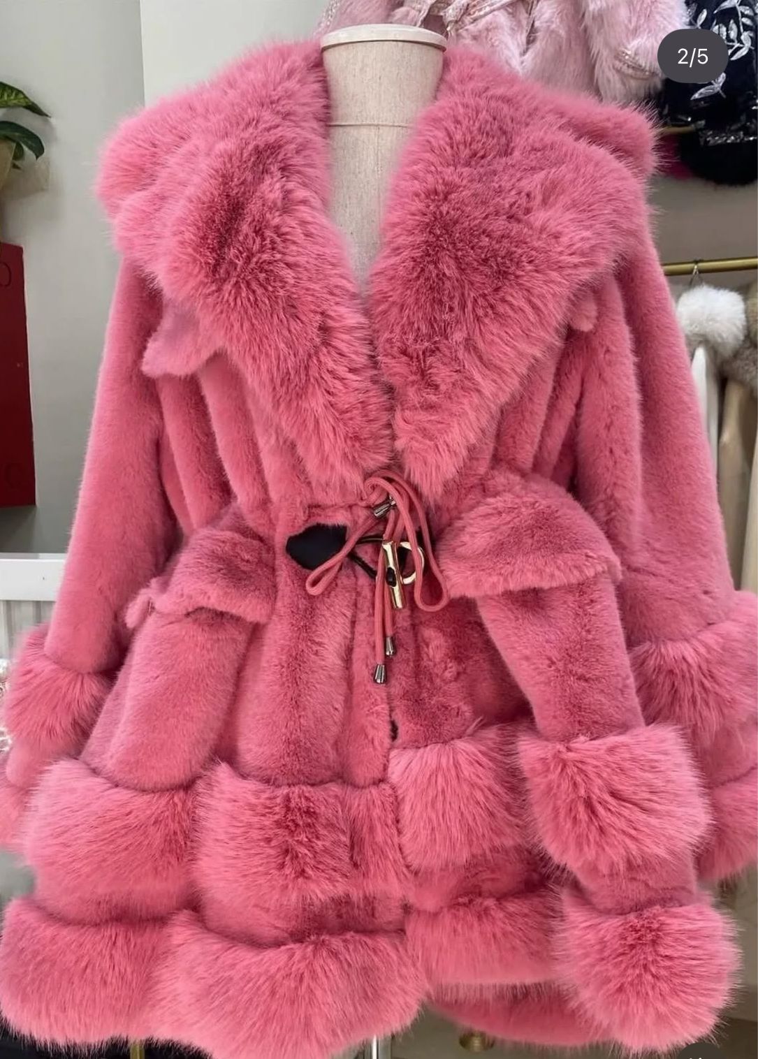 İthal Volanlı Belden Büzgülü Kürk