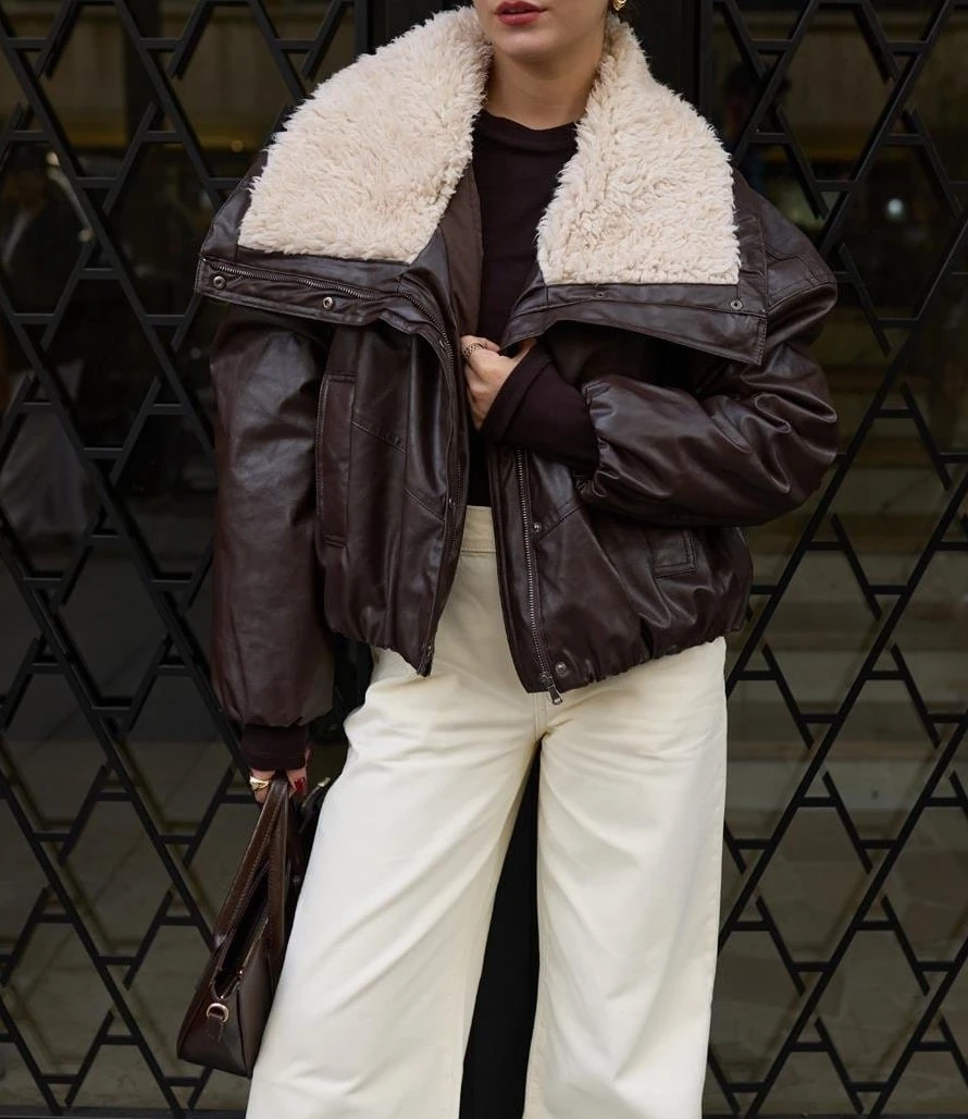 Kürk Yakalı Bomber Mont