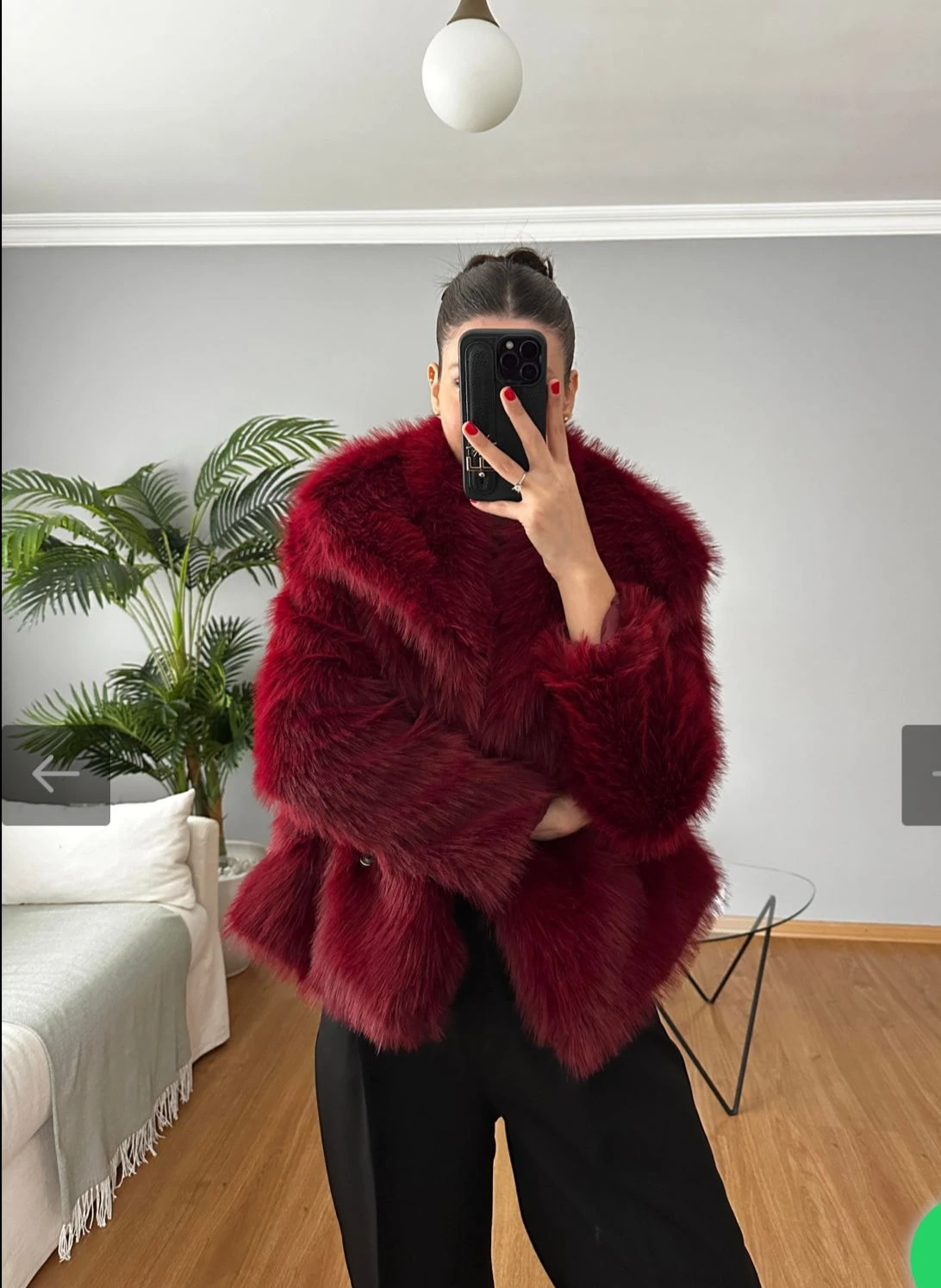 Şal Yaka Çıtçıtlı Kürk