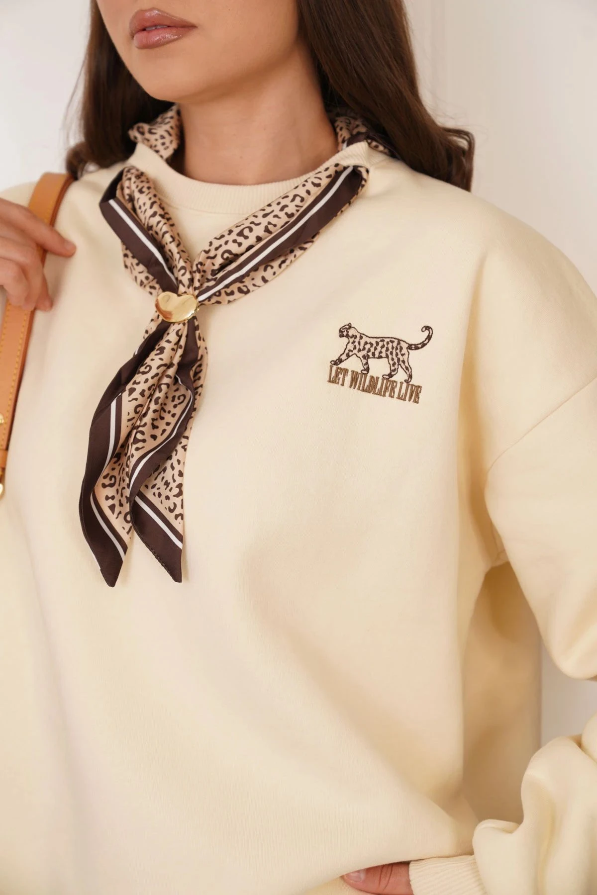 Leopar Fılarlı Sweatshırt