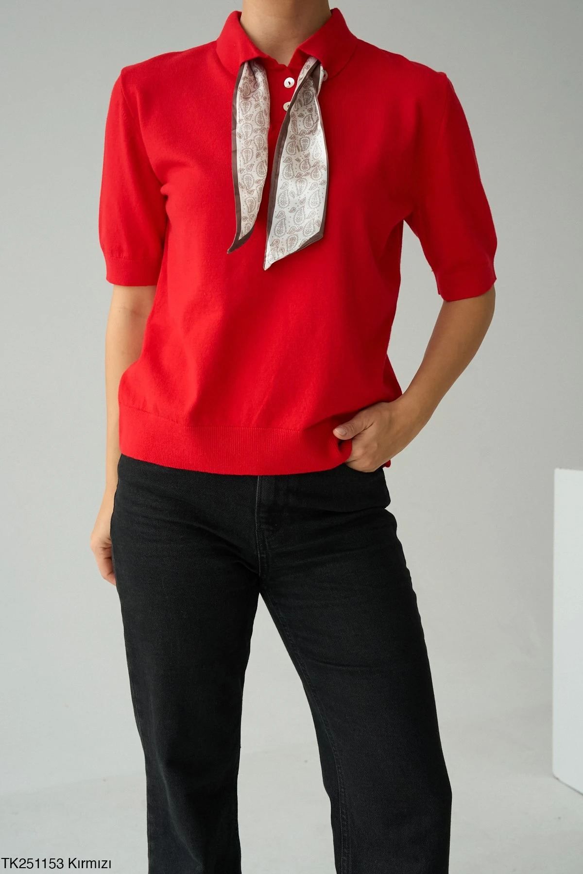 qu Flarlı Merserize Kısa Kol Bluz