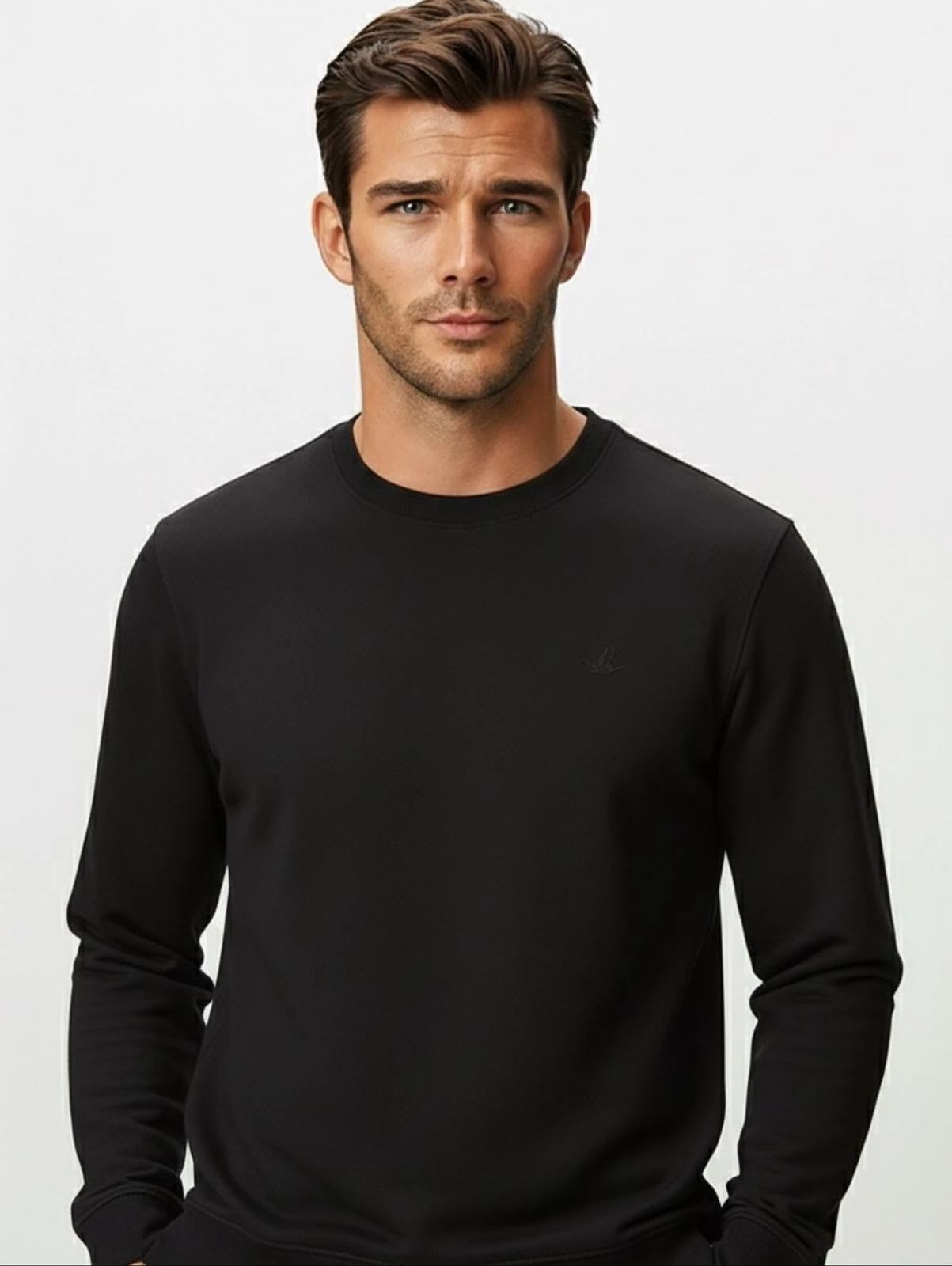 Bymn Dikişli Logo Modal Erkek Sweatshirt