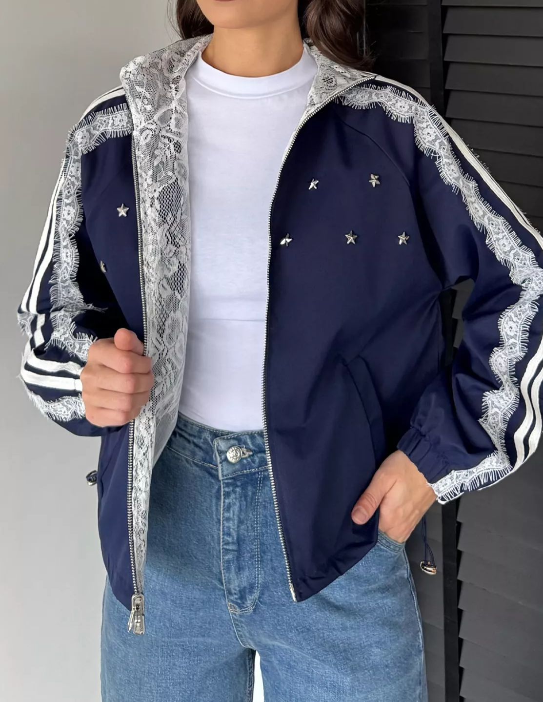 Crok Çakım Teknik Kumaş Ceket