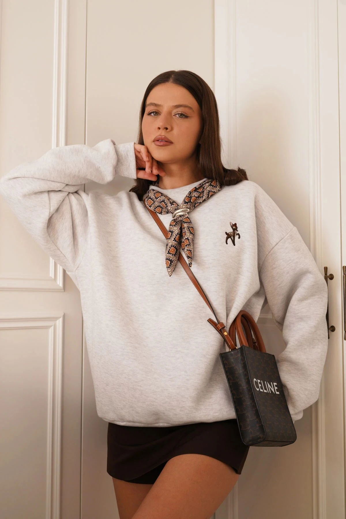 Flar Geyikli Sweatshirt