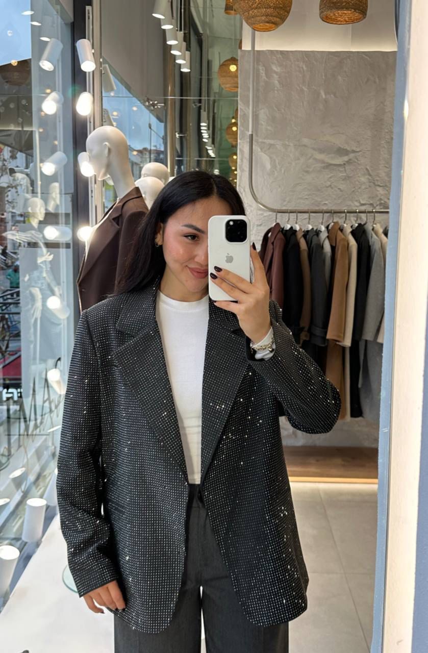 Taşlı Blazer Ceket