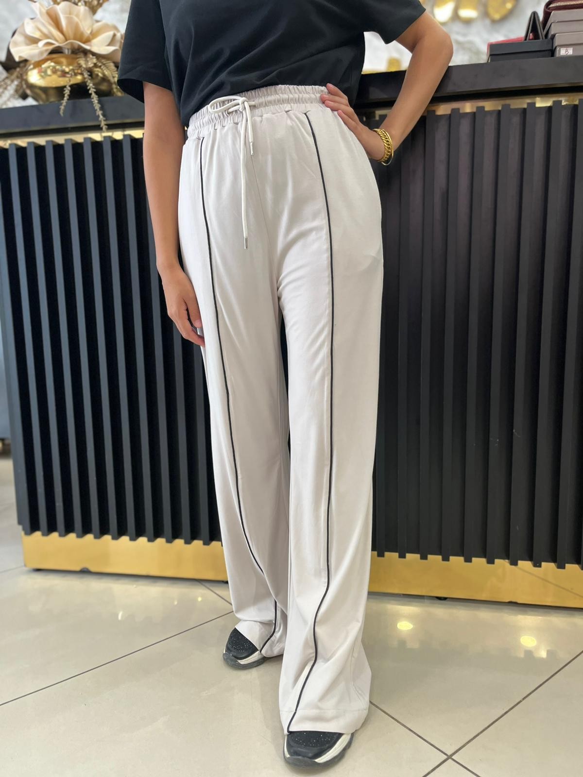 Şeritli Modal Pantolon