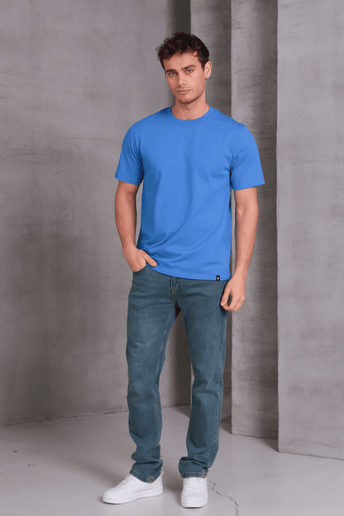 Unisex Relax Fit Bisiklet Yaka %100 Pamuk Rahat Kesim Basic Tişört