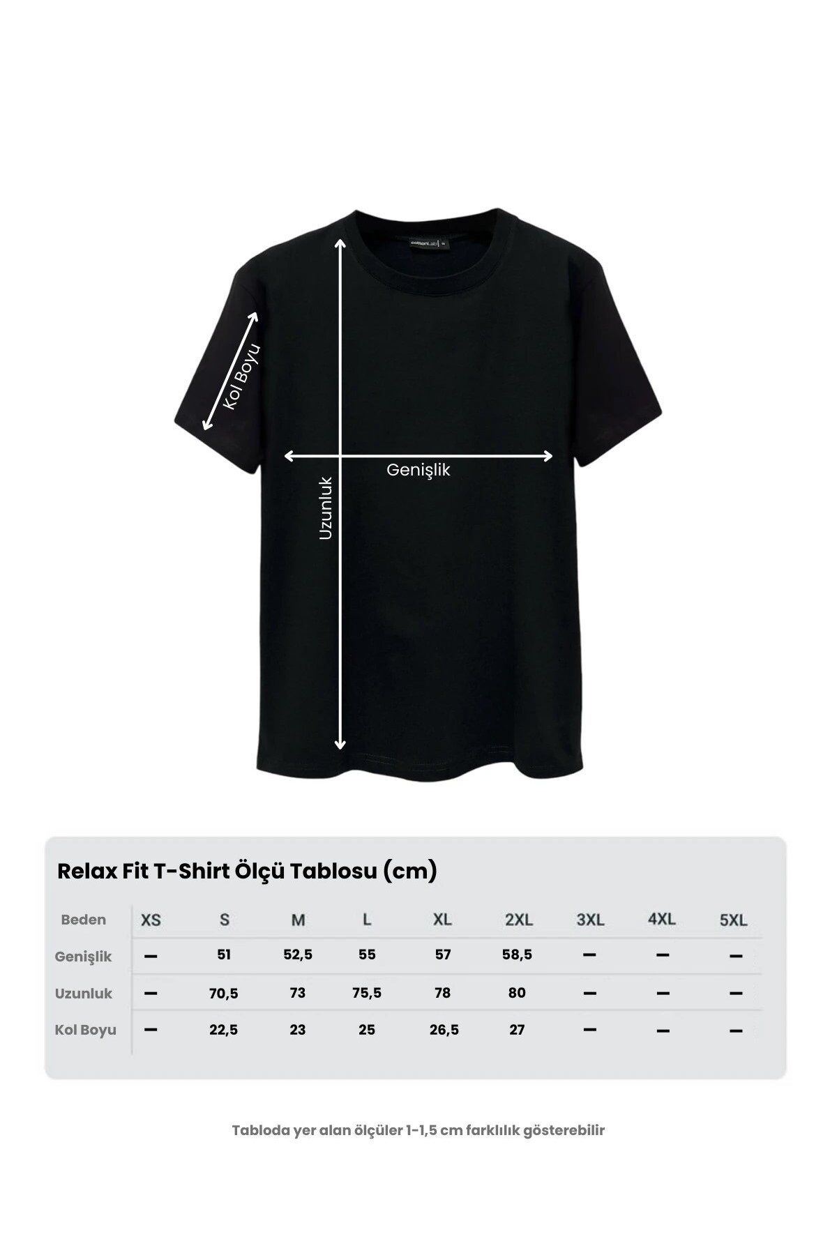 Erkek Relax Fit Bisiklet Yaka %100 Pamuk Rahat Kesim Basic Tişört